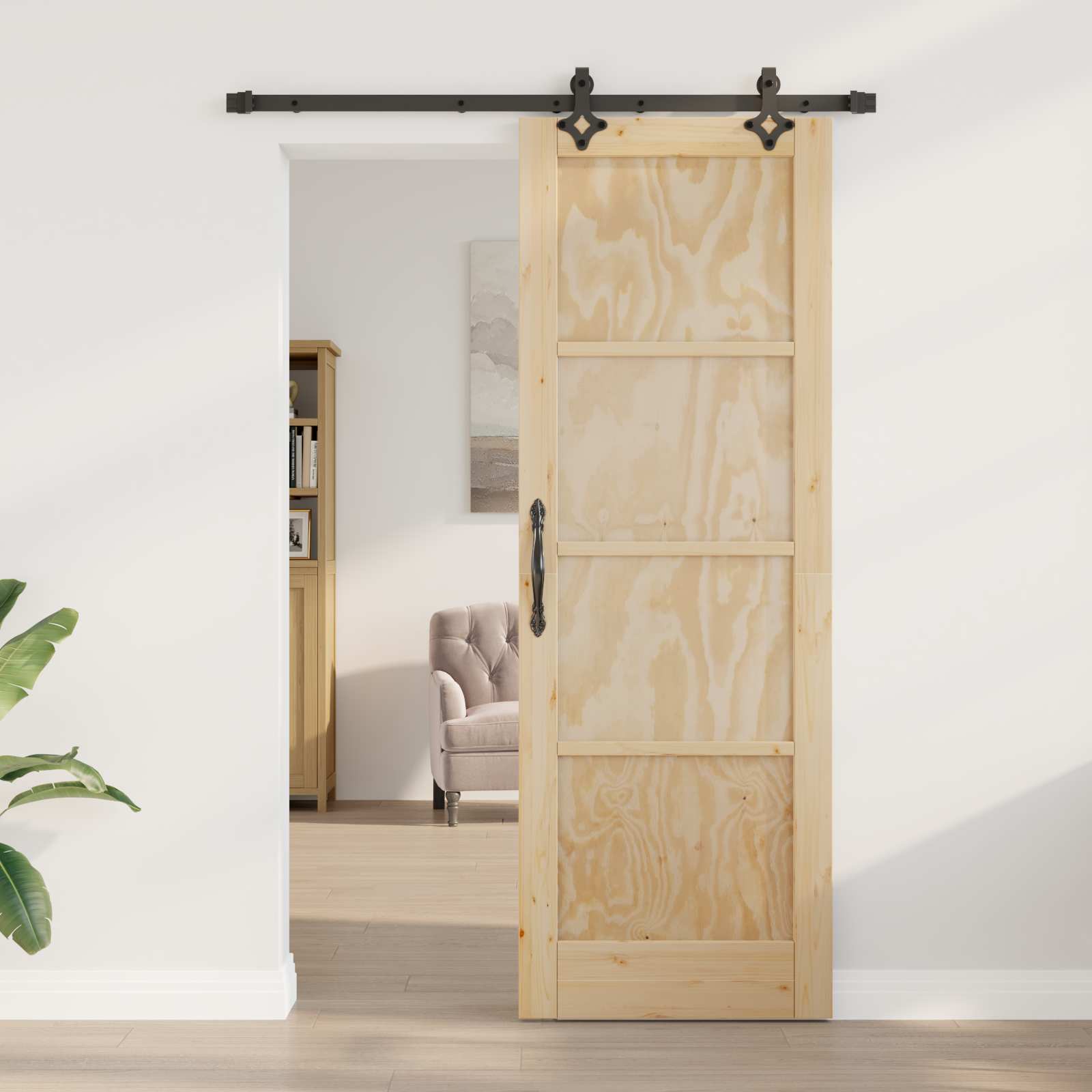 Libisev uks ORKDAL 73,5 x 211 cm Toekas männipuit Naturaalne