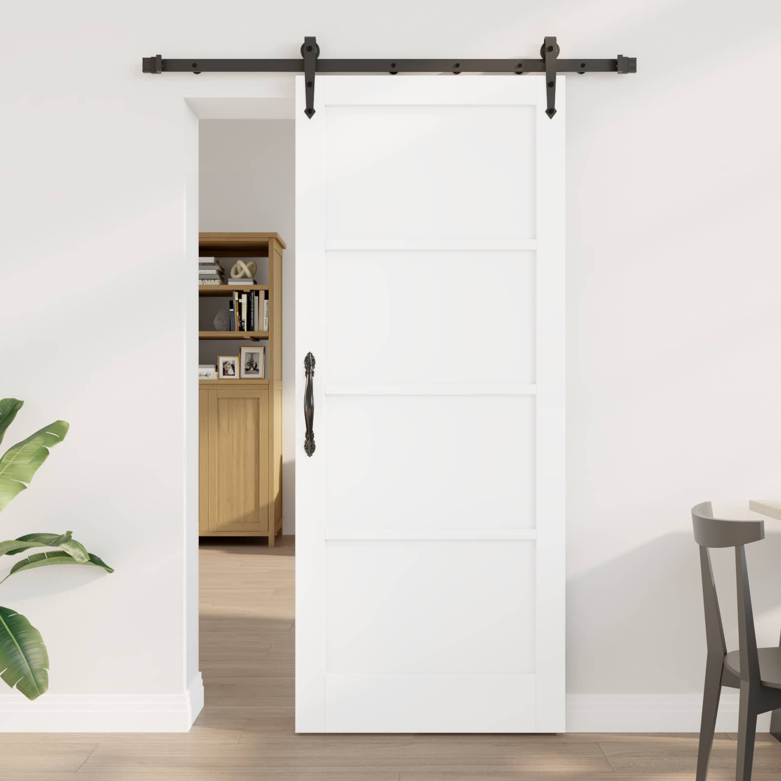 Libisev uks ORKDAL 83 x 202 cm Toekas männipuit Valge