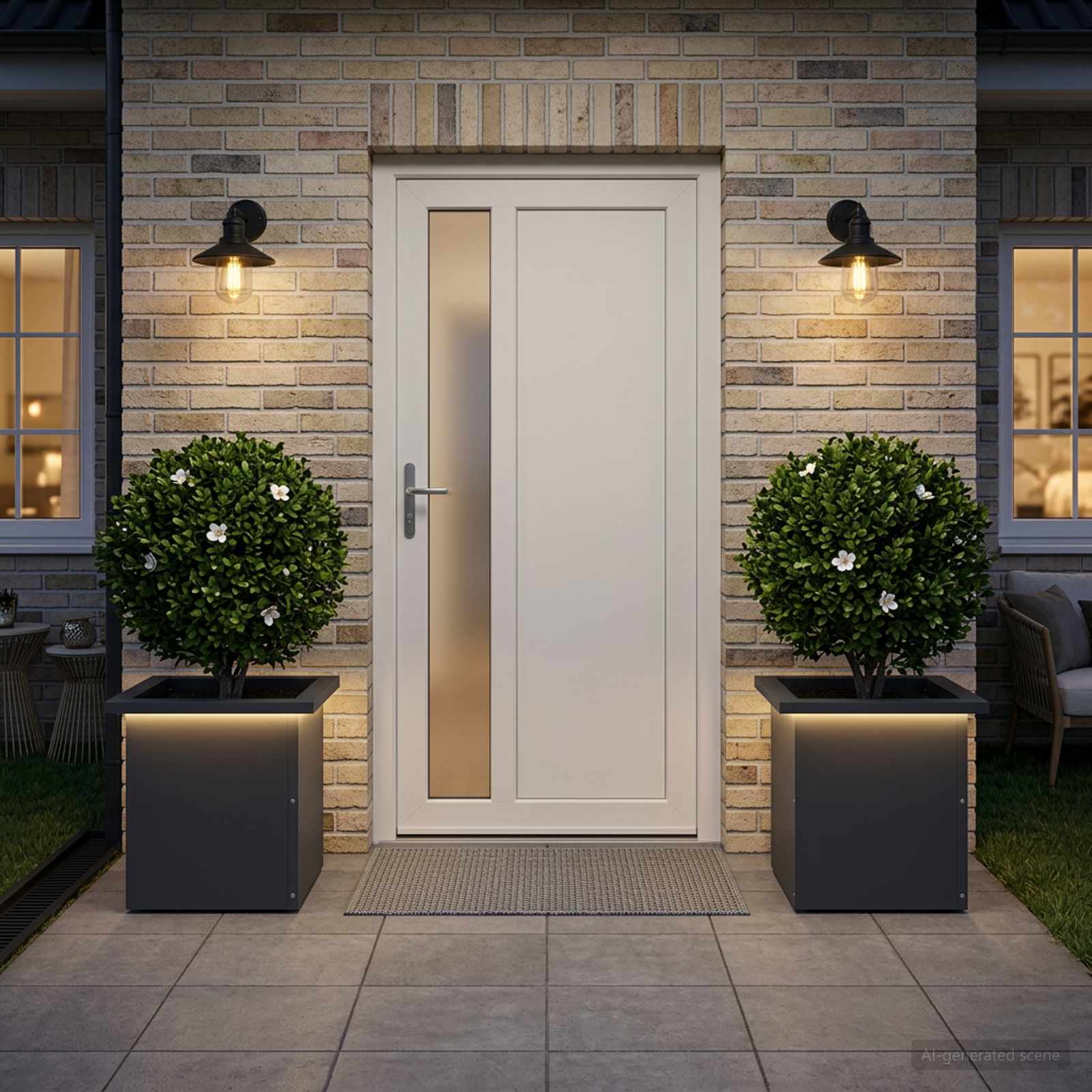 LED-valgustusega lillekast 2 tk Antriit 30 x 30 x 30 cm Teras