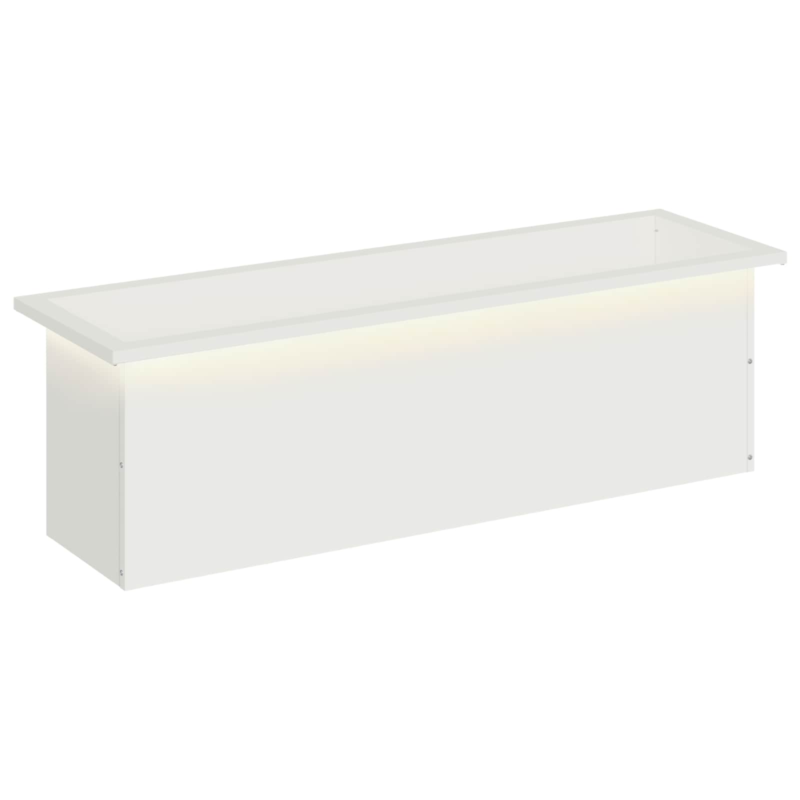 LED-valgustusega lillekast Valge 30 x 100 x 30 cm Teras