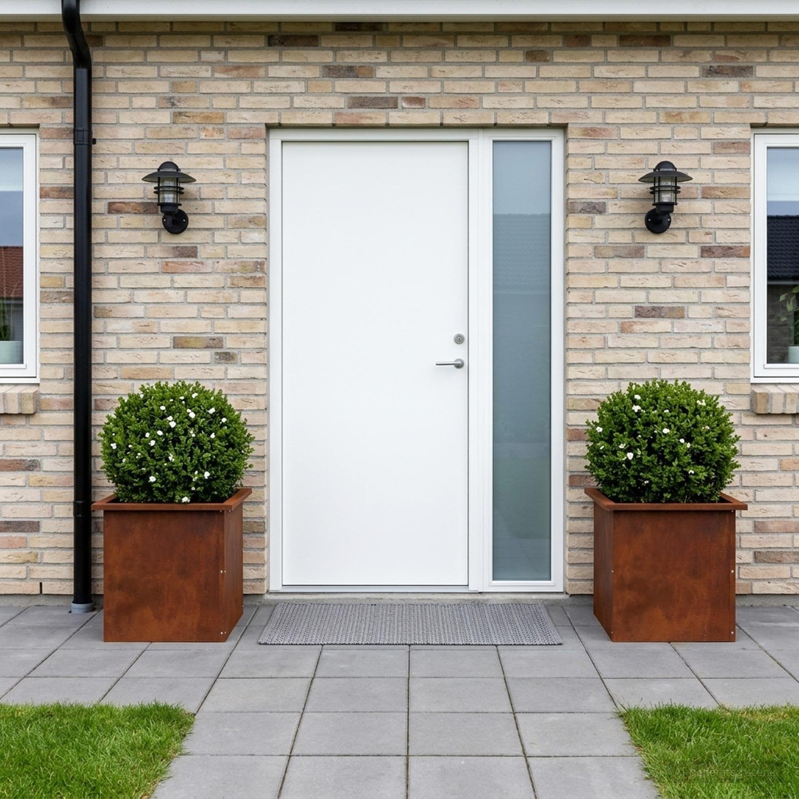 LED-valgustusega lillekast 2 tk Rooste 40 x 40 x 40 cm