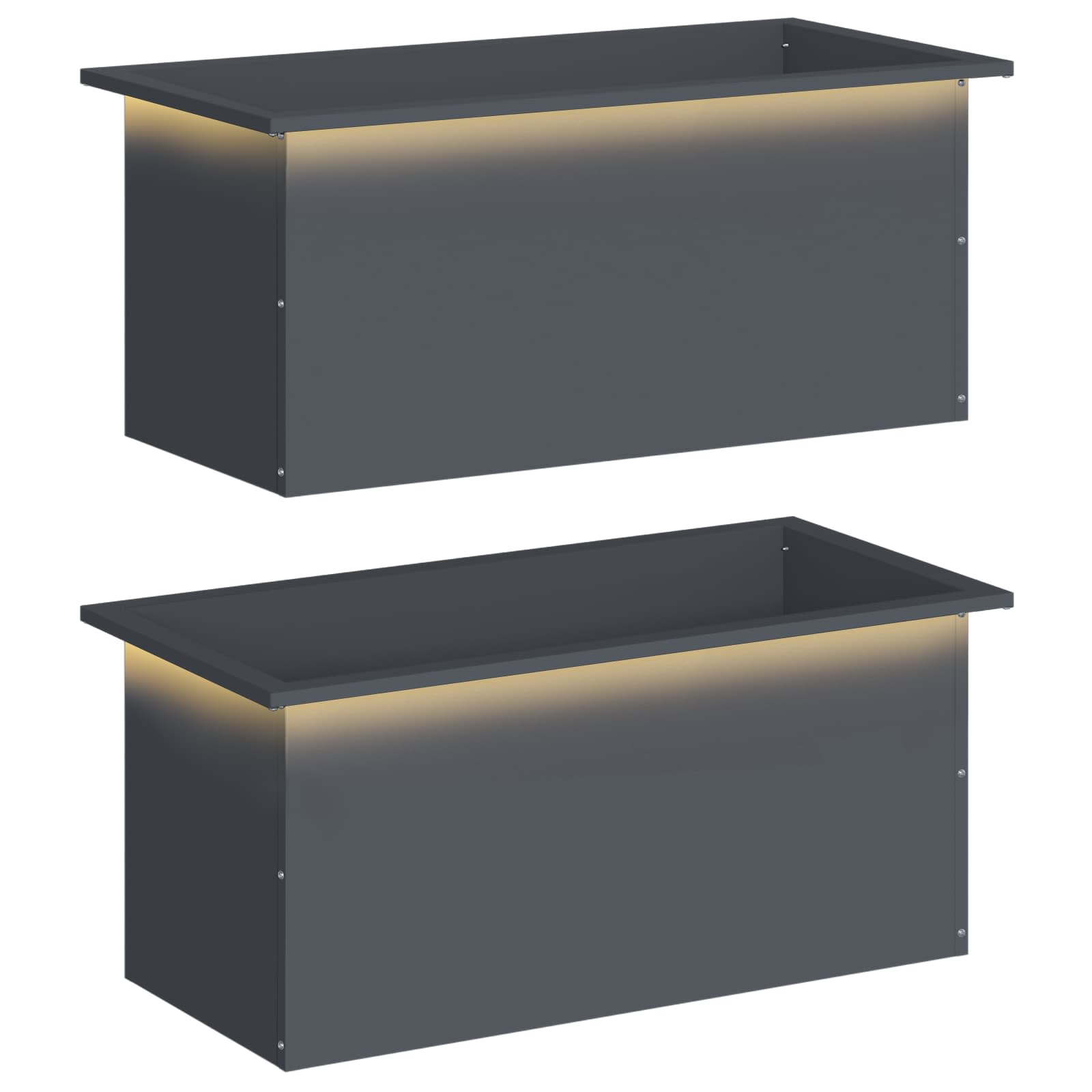 LED-valgustusega lillekast 2 tk Antriit 40 x 80 x 40 cm Teras