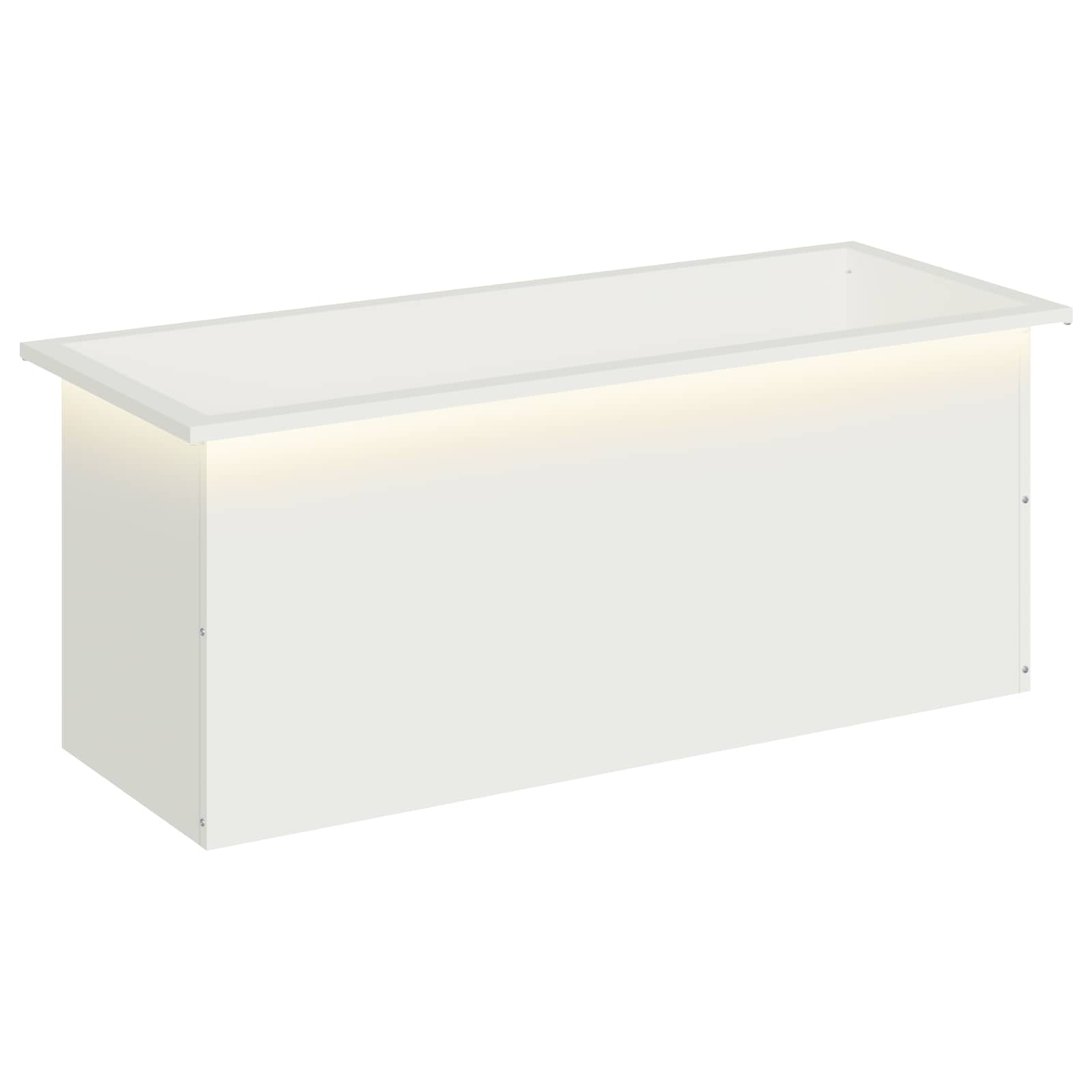 LED-valgustusega lillekast Valge 40 x 100 x 40 cm Teras