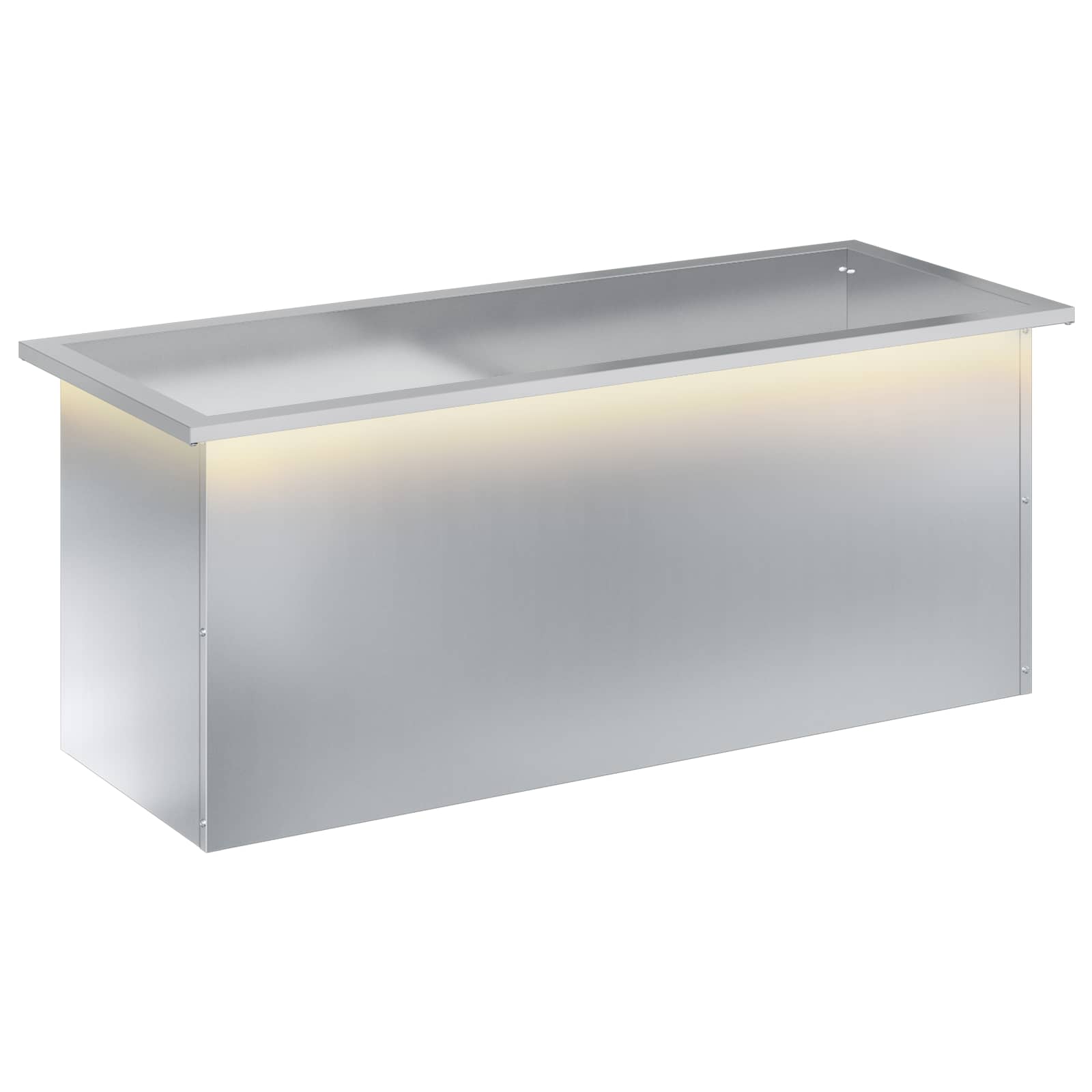 LED-valgustusega lillekast Hõbedane 40 x 100 x 40 cm