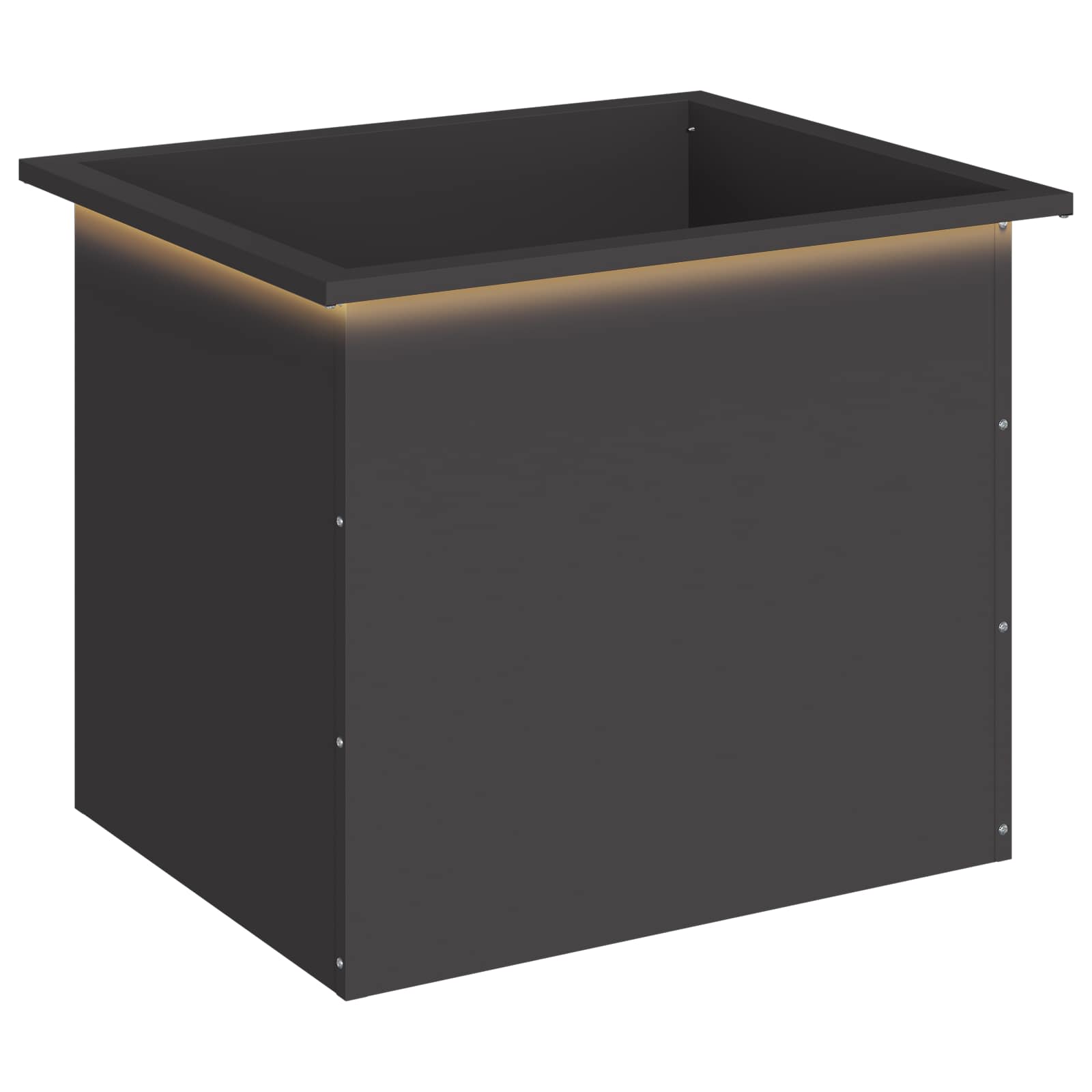 LED-valgustusega lillekast Must 50 x 60 x 48 cm Teras