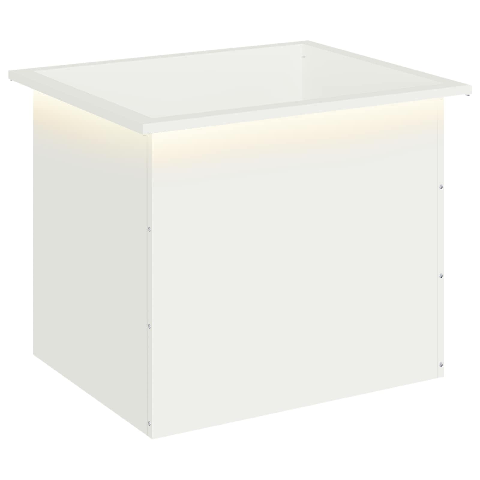 LED-valgustusega lillekast Valge 50 x 60 x 48 cm Teras