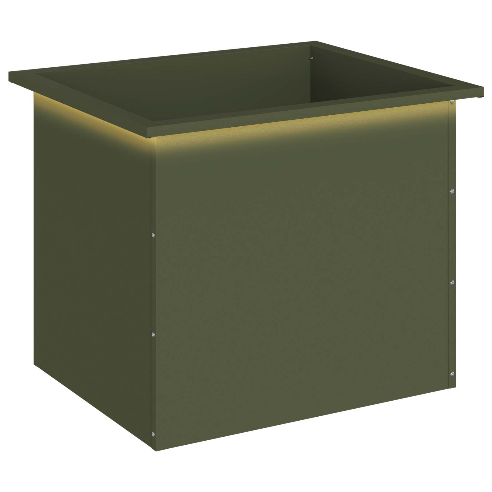 LED-valgustusega lillekast Oliiviroheline 50 x 60 x 48 cm Teras