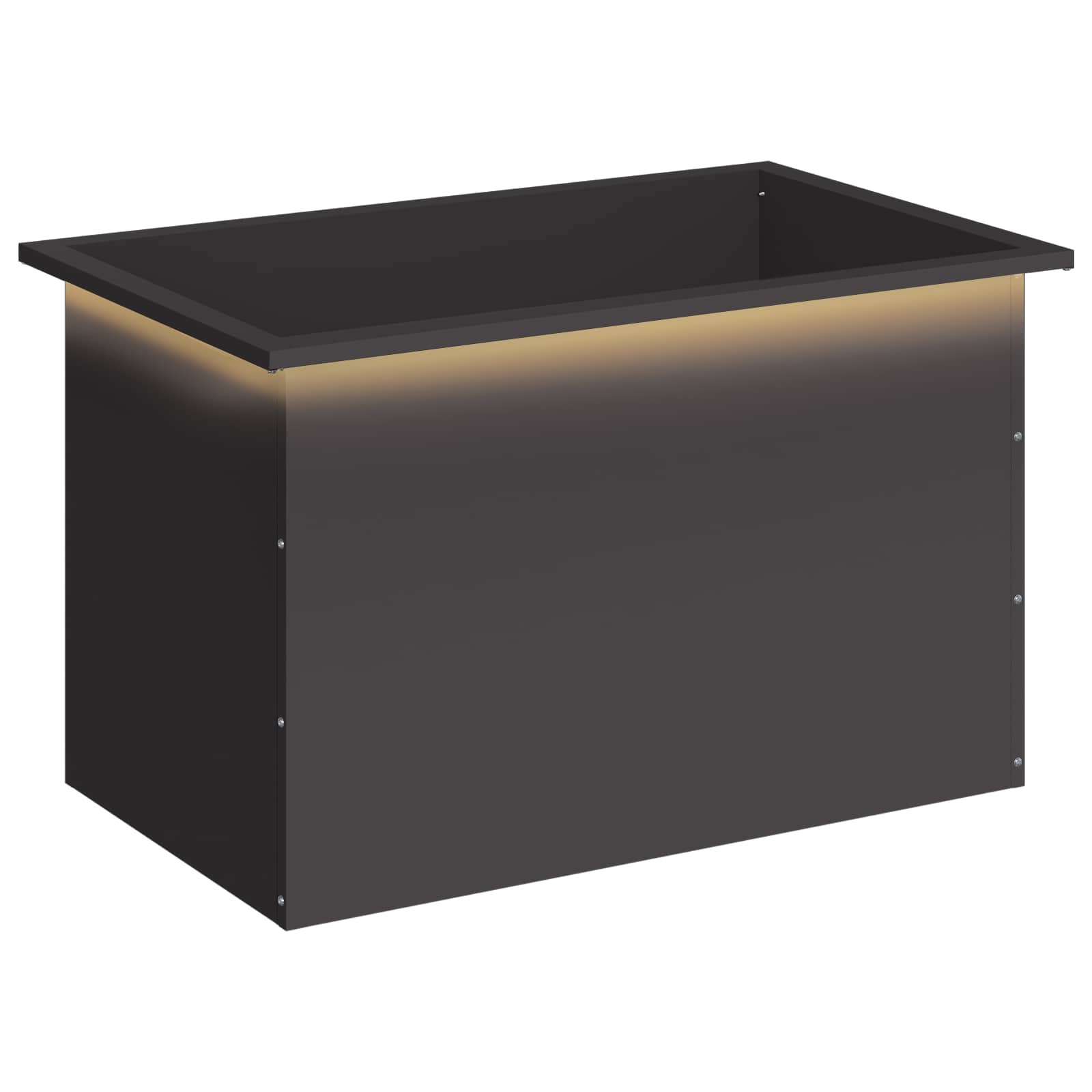 LED-valgustusega lillekast Must 50 x 80 x 48 cm Teras