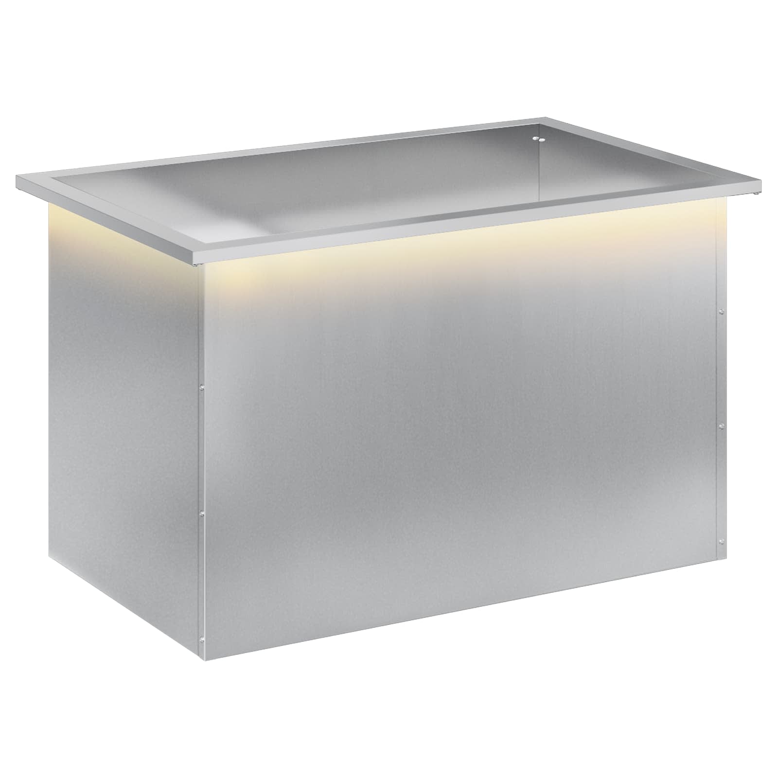 LED-valgustusega lillekast Hõbedane 50 x 80 x 48 cm