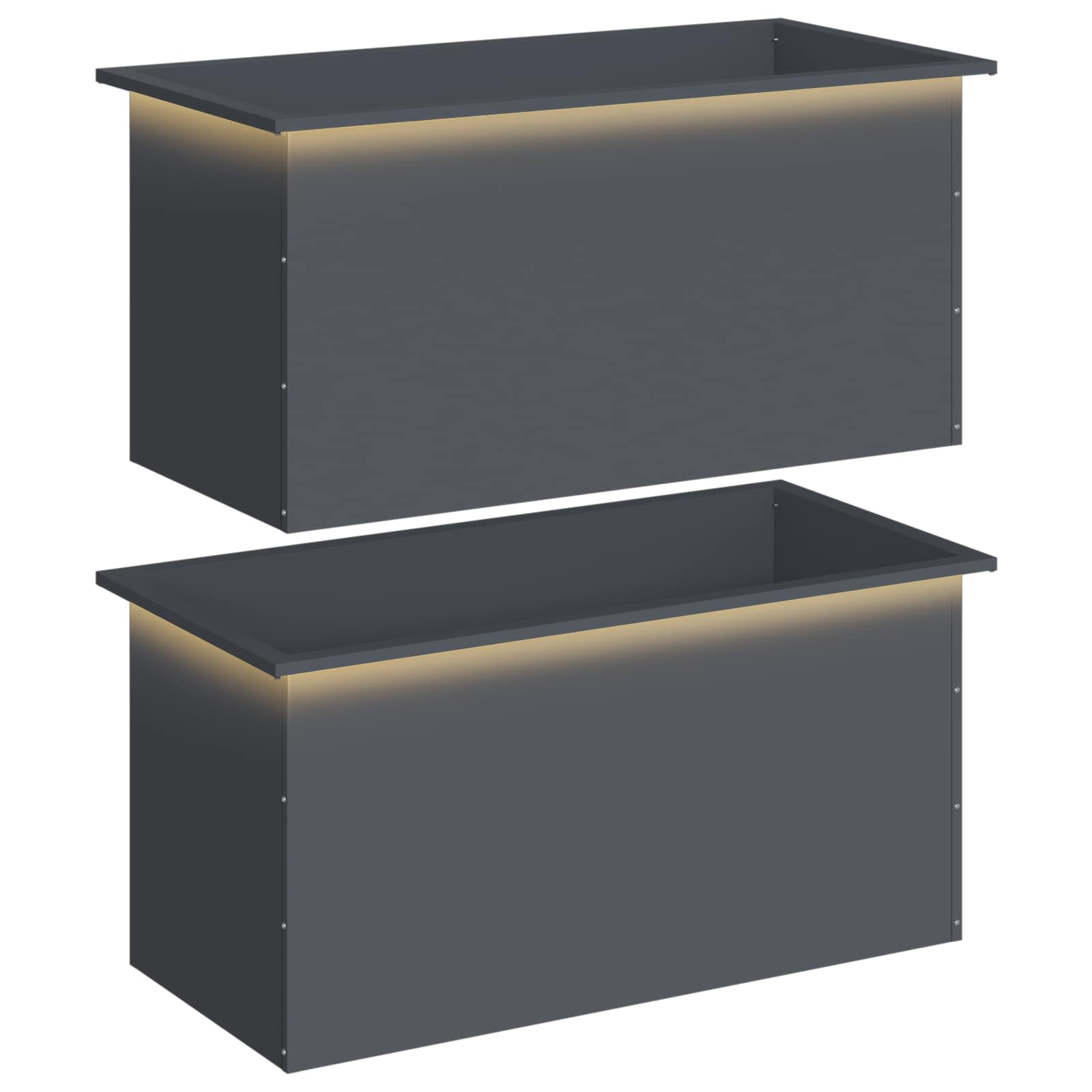 LED-valgustusega lillekast 2 tk Antriit 50 x 100 x 48 cm Teras