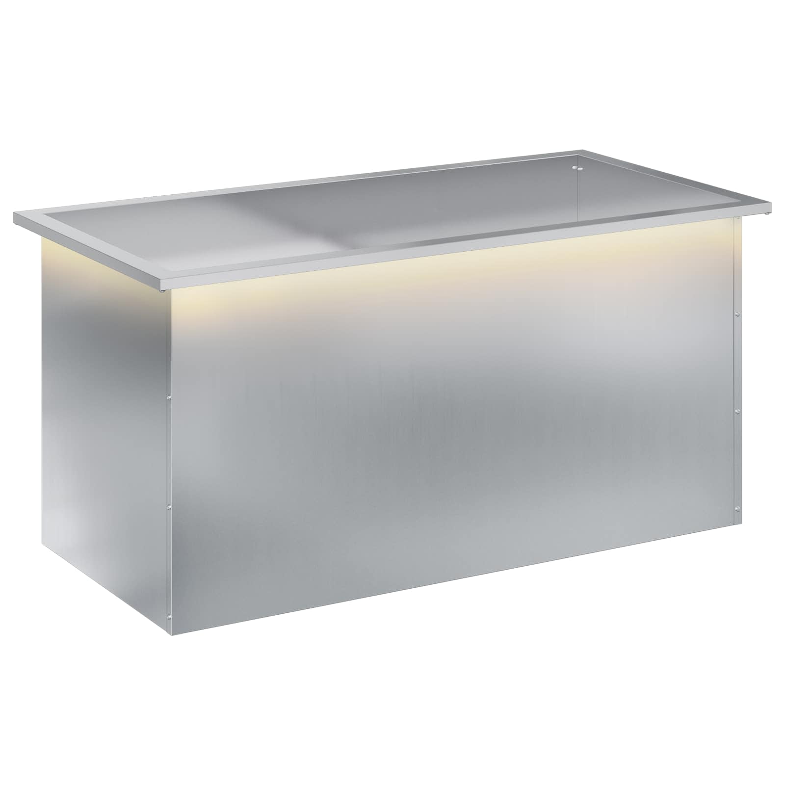 LED-valgustusega lillekast Hõbedane 50 x 100 x 48 cm