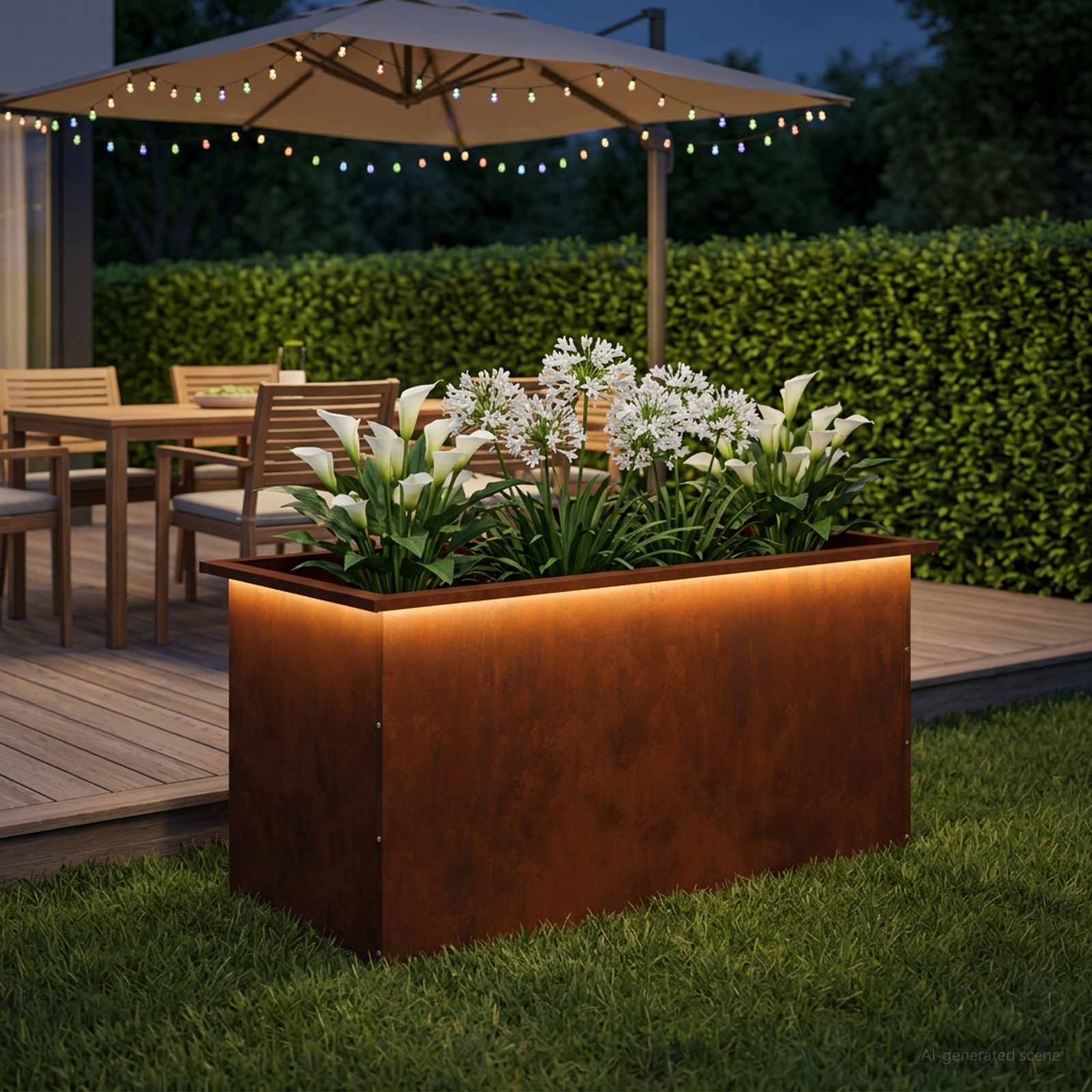 LED-valgustusega lillekast Rooste 50 x 100 x 48 cm