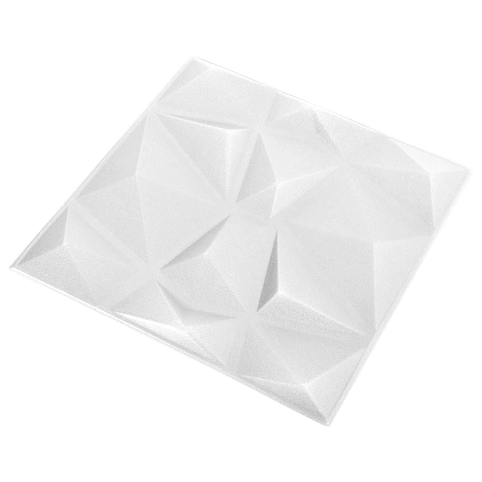 Seinapaneelid 12 tk 50 x 50 cm Origami Valge XPS Vaht