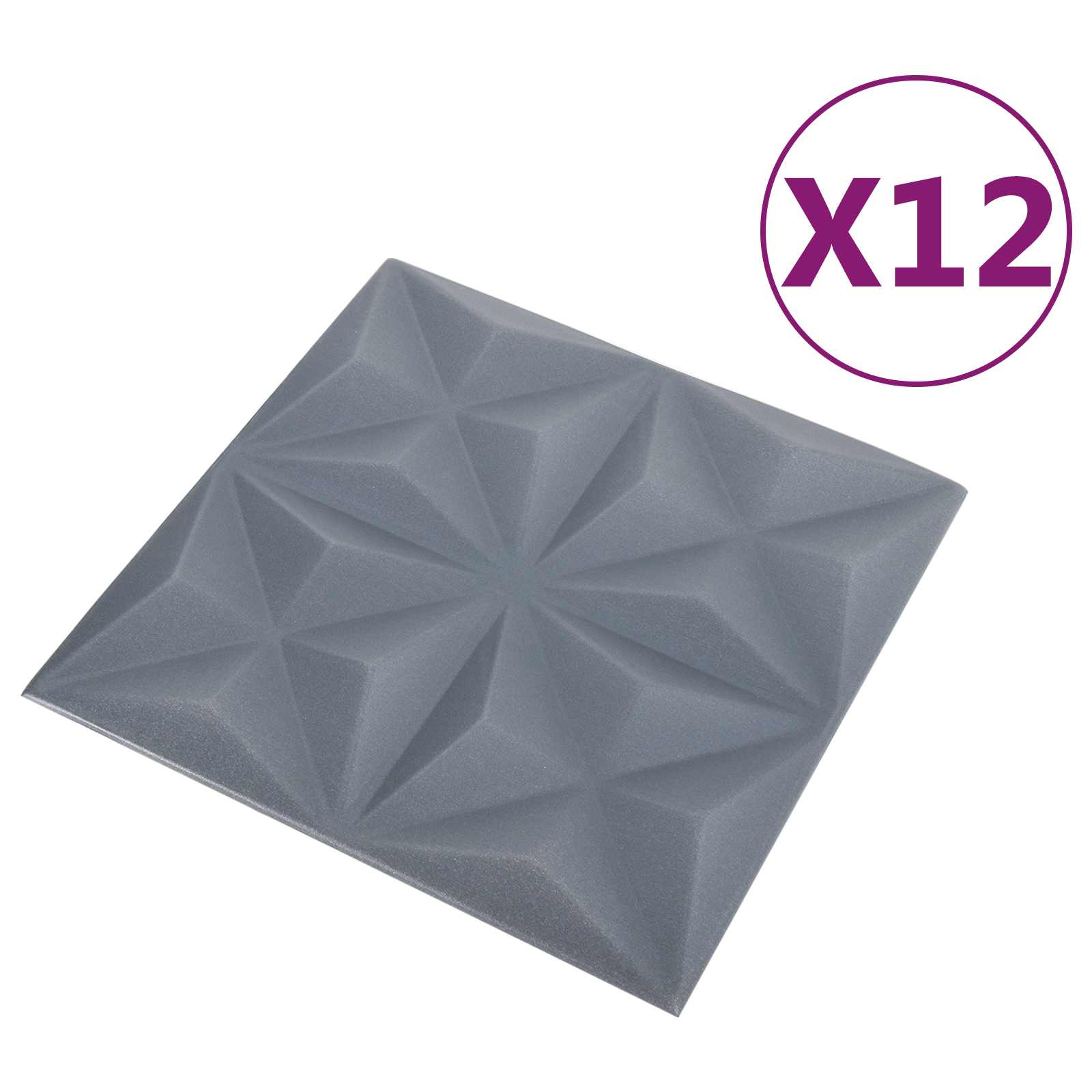 Seinapaneelid 12 tk 50 x 50 cm Origami Hall XPS Vaht