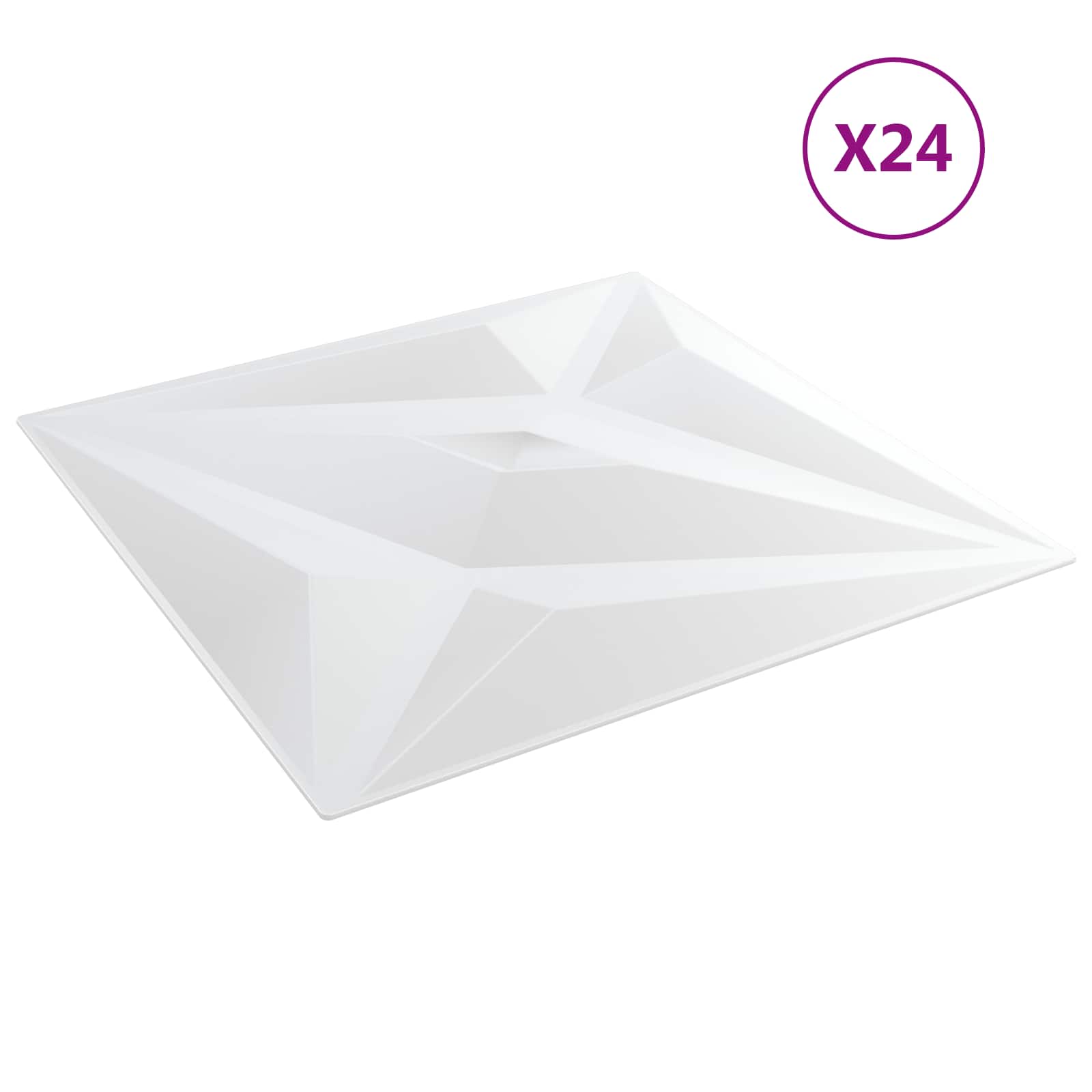 Seinapaneelid 24 tk 50 x 50 cm Valge Staar XPS Vaht