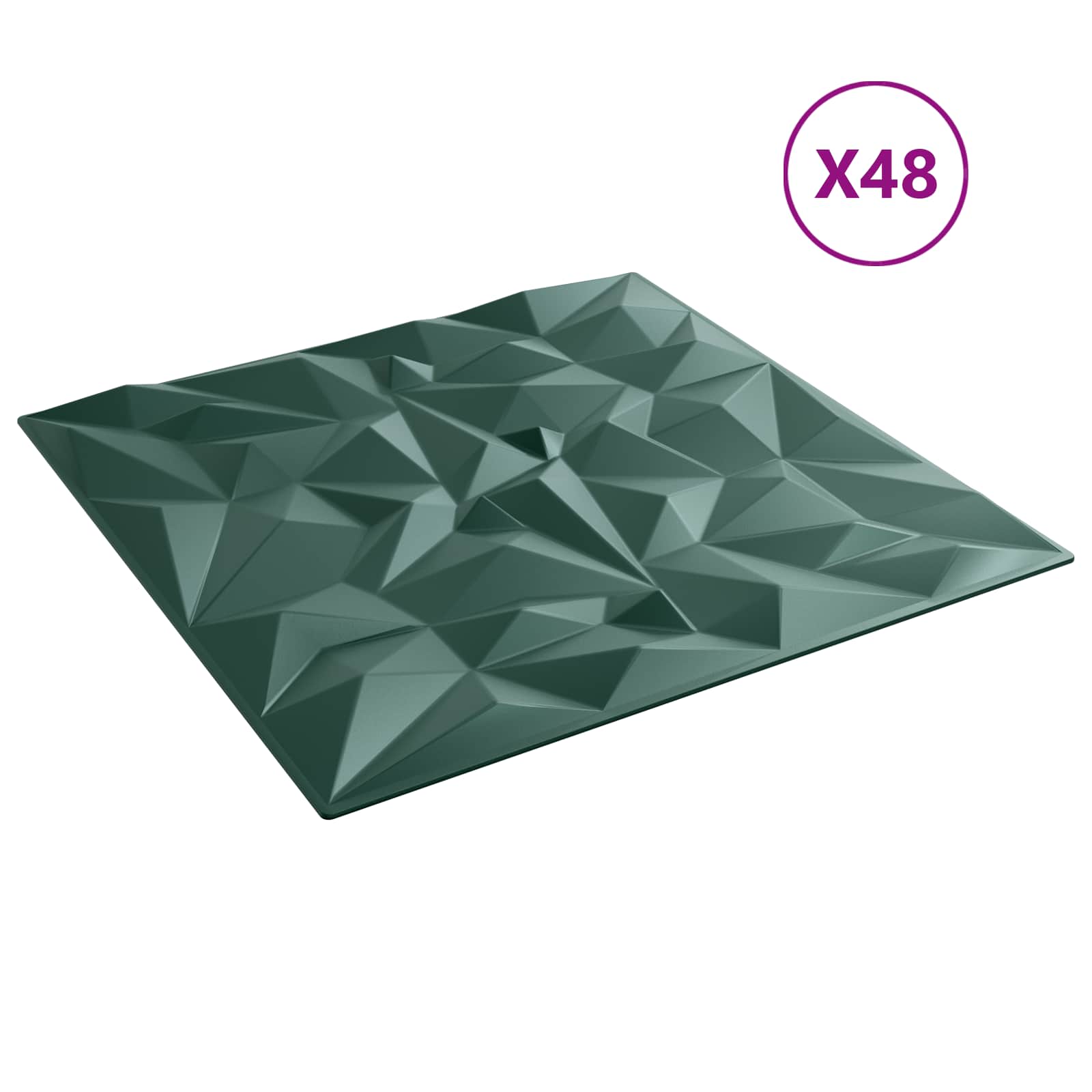 Seinapaneelid 48 tk 50 x 50 cm Ameeti Roheline XPS Vaht