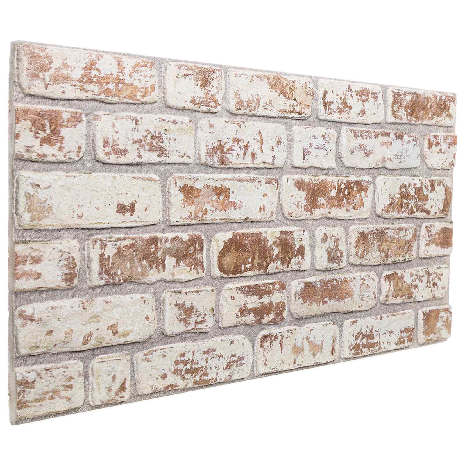 Seinapaneelid 10 tk 100 x 50 cm Punane ja valge EPS vaht