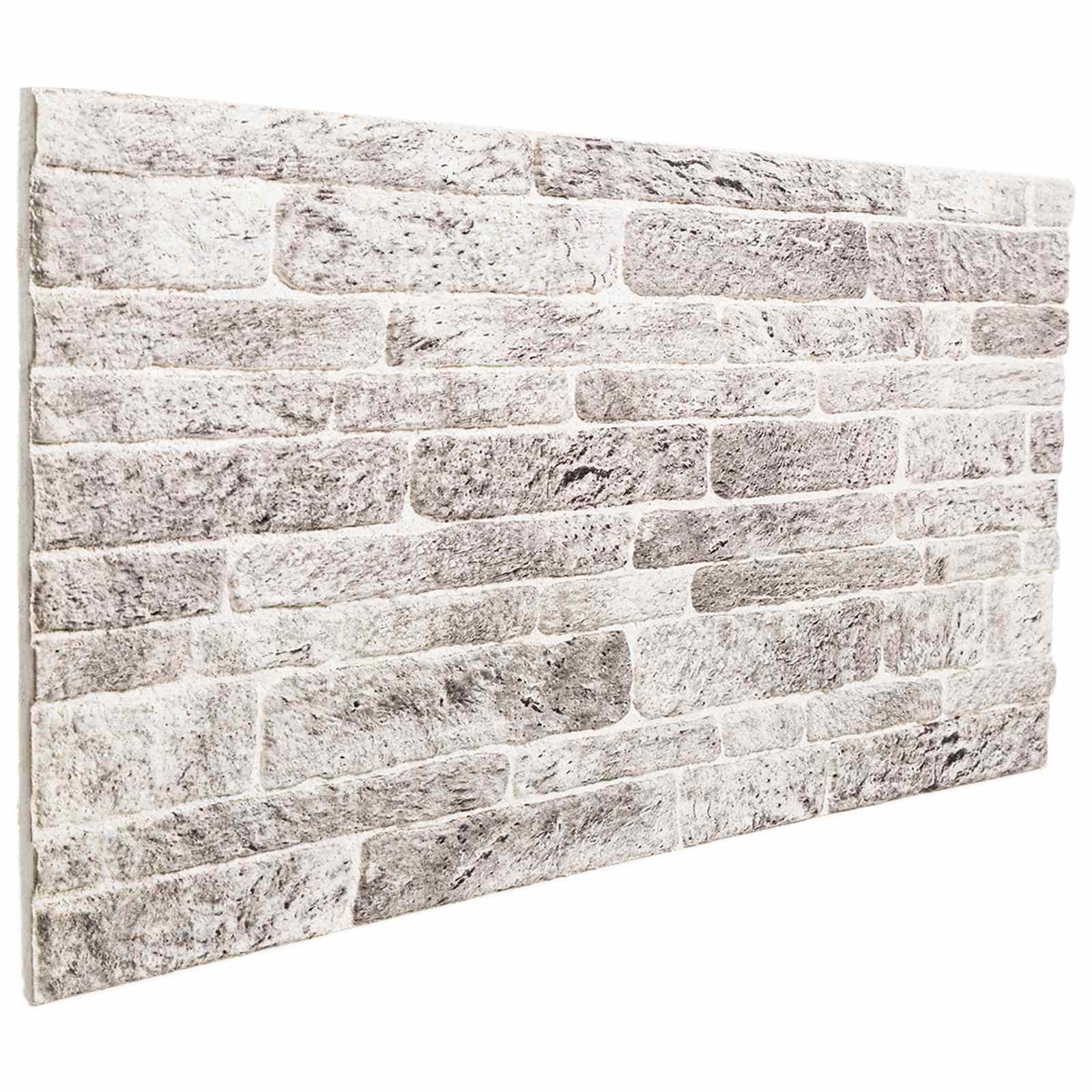 Seinapaneelid 10 tk 100 x 50 cm Helehall ja valge EPS vaht