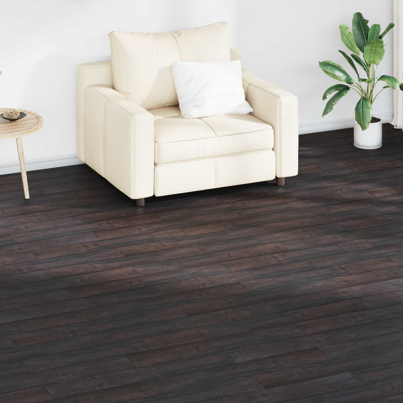Põrandaplaadid Tume pruun 5,02 m² 36 tk PVC