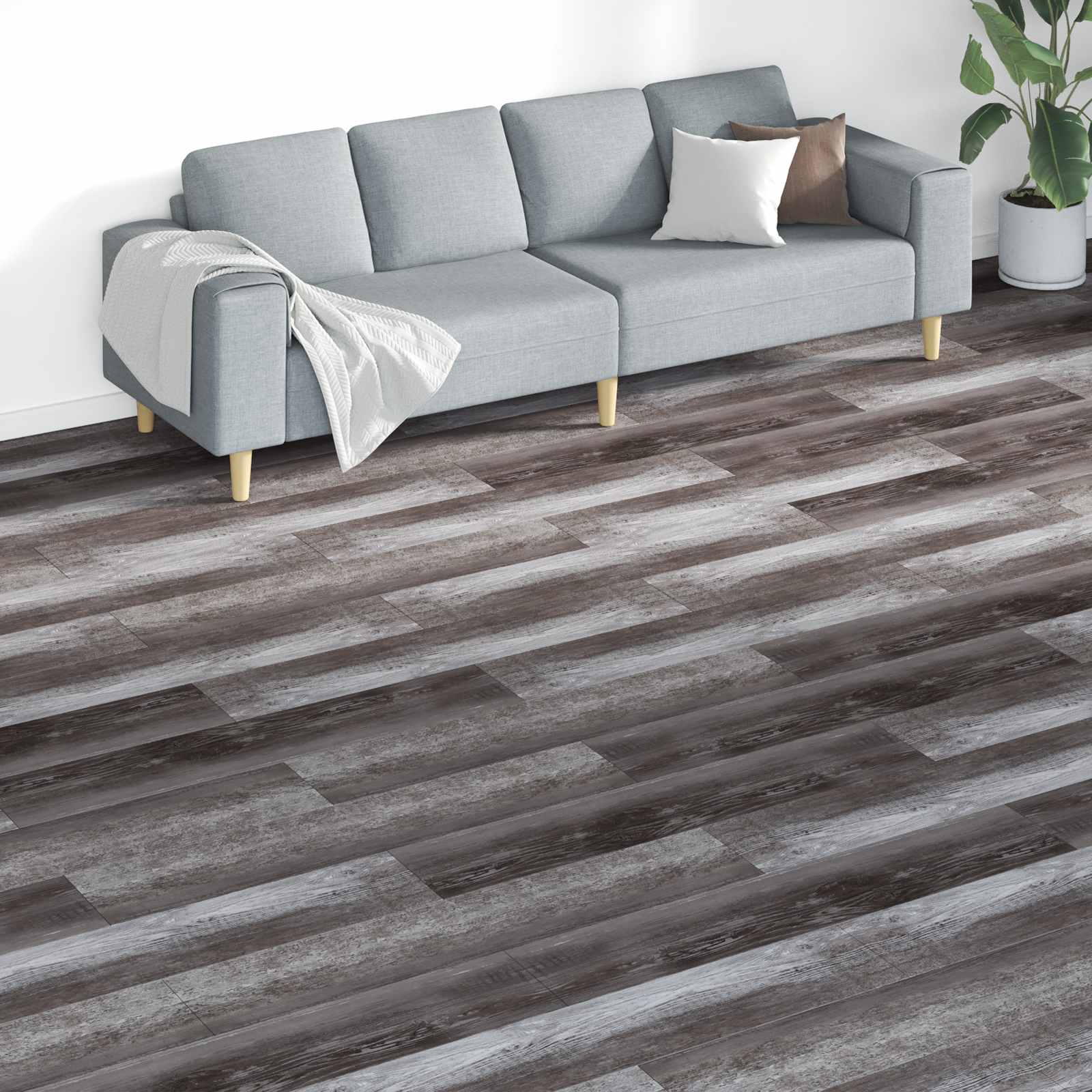 Põrandaplaadid Triibuline puit 5,26 m² 18 tk PVC