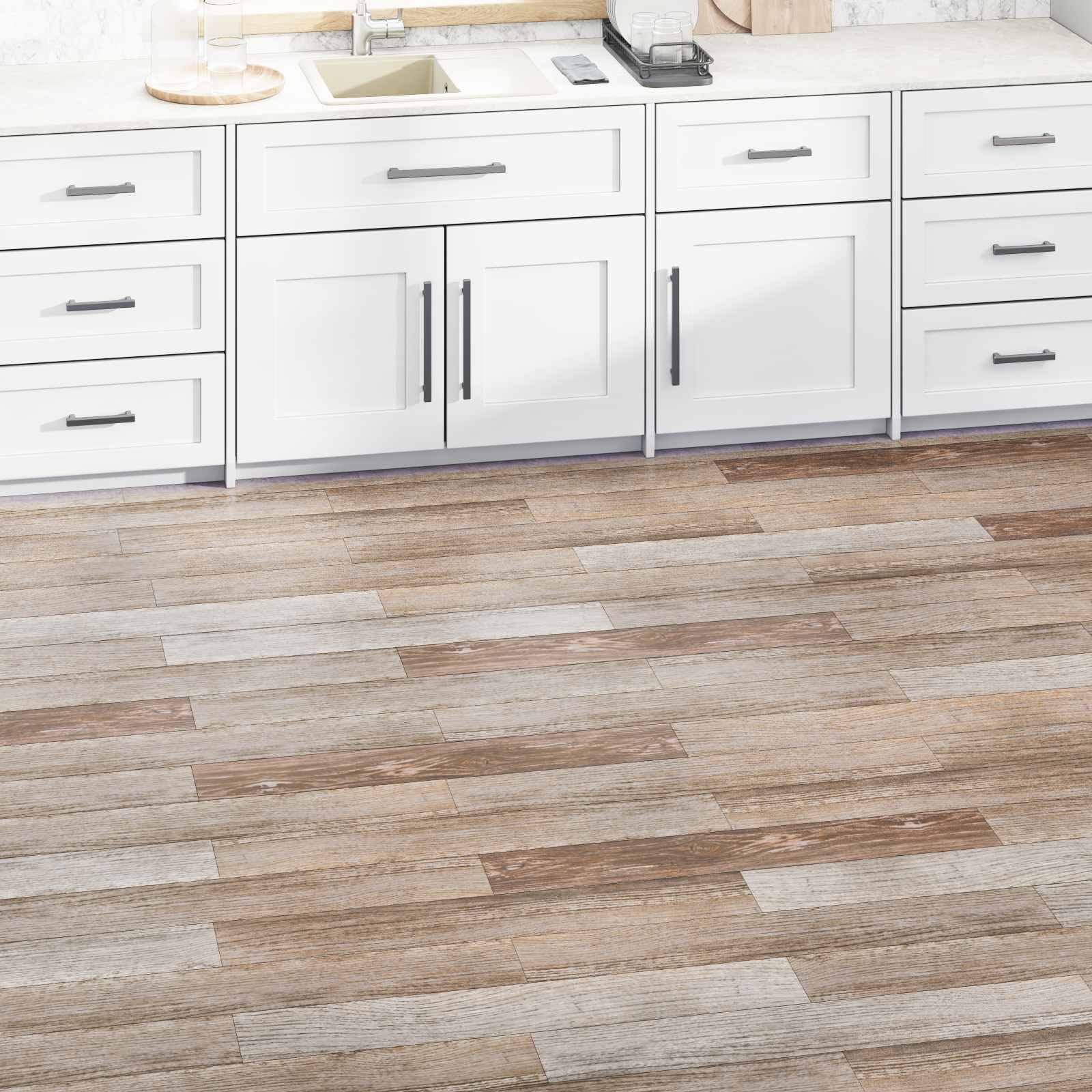Põrandaplaadid Pestud puit 5,02 m² 36 tk PVC