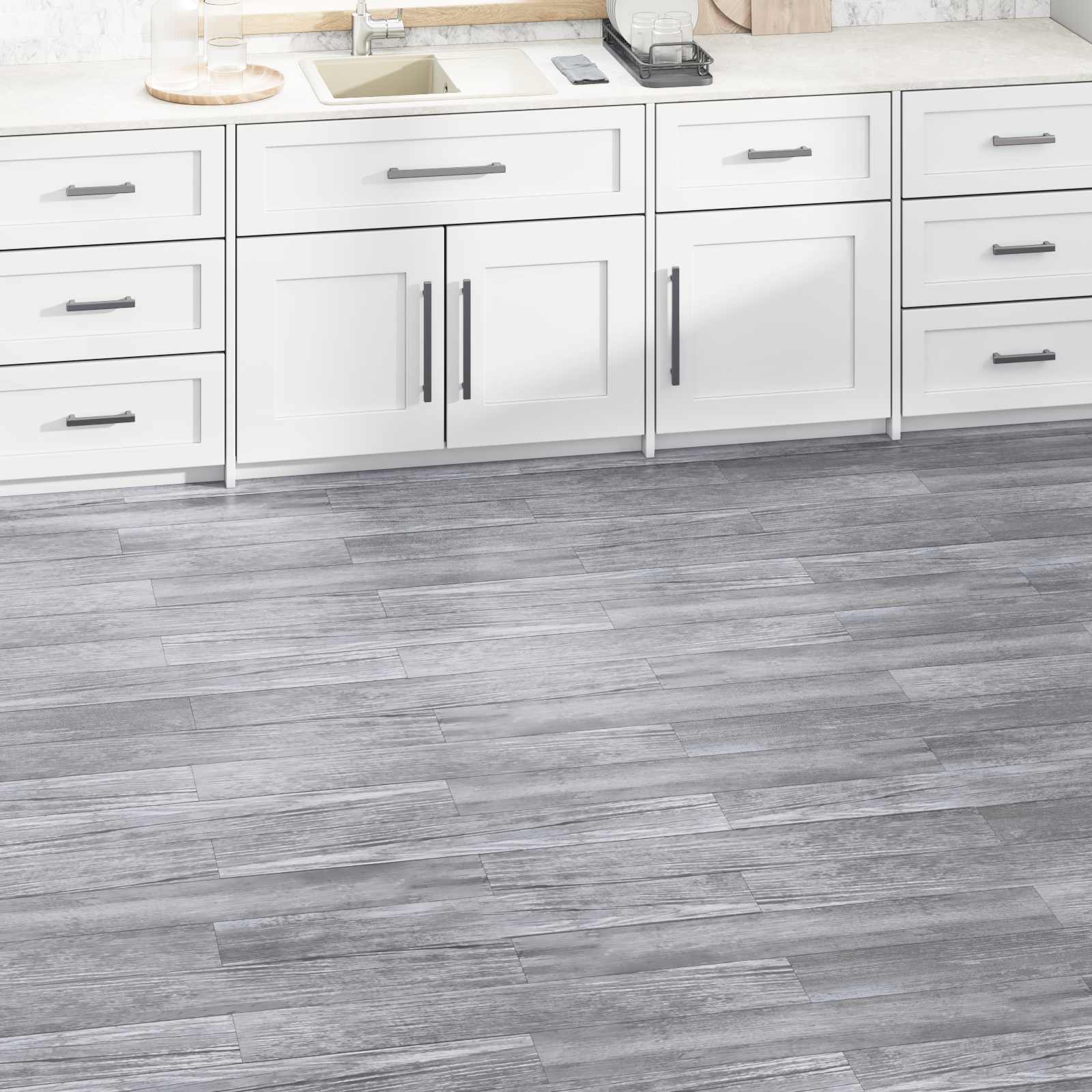 Põrandaplaadid Matt puiduhall 5,02 m² 36 tk PVC