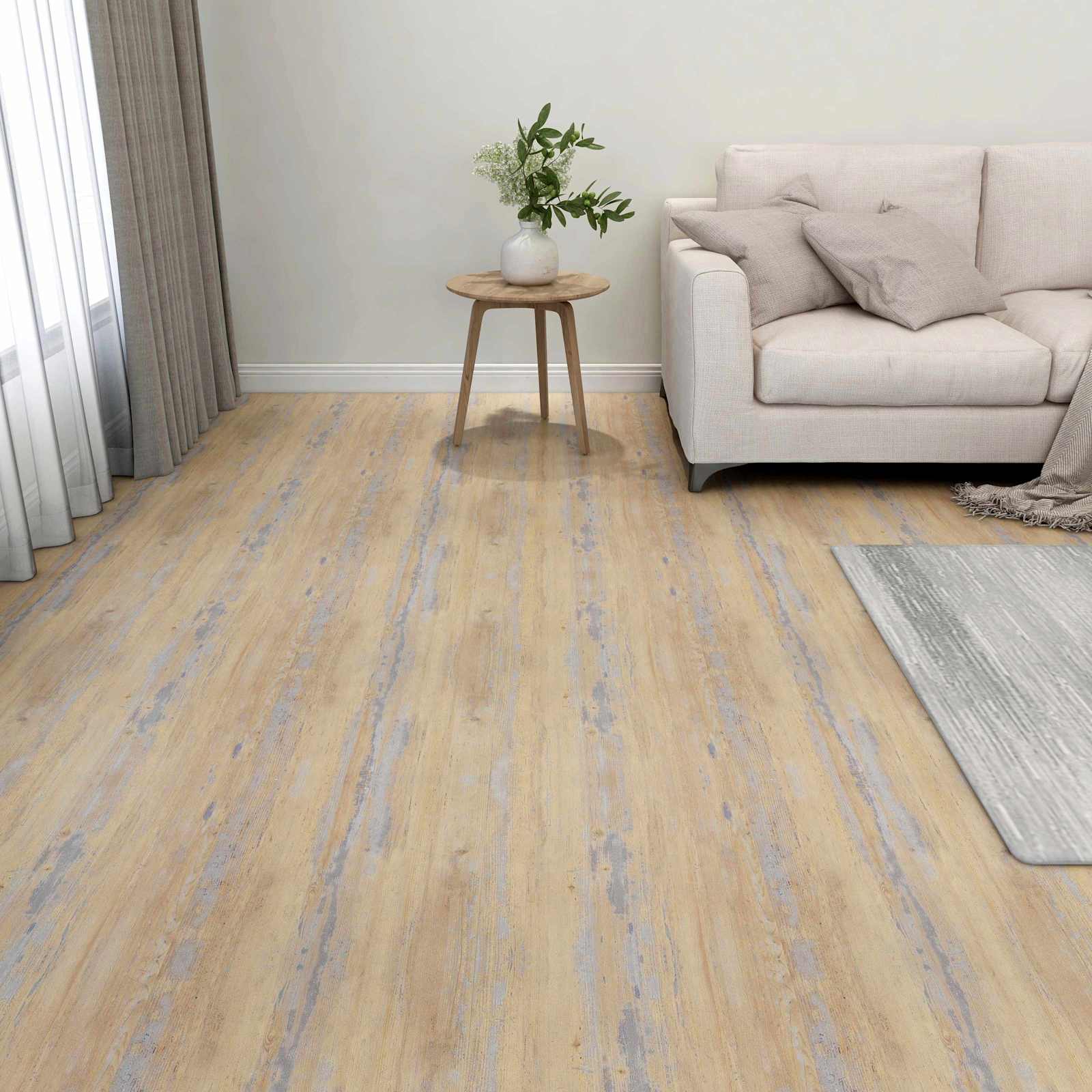 Põrandaplaadid Pruun ja Hall 5,11 m² 55 tk PVC