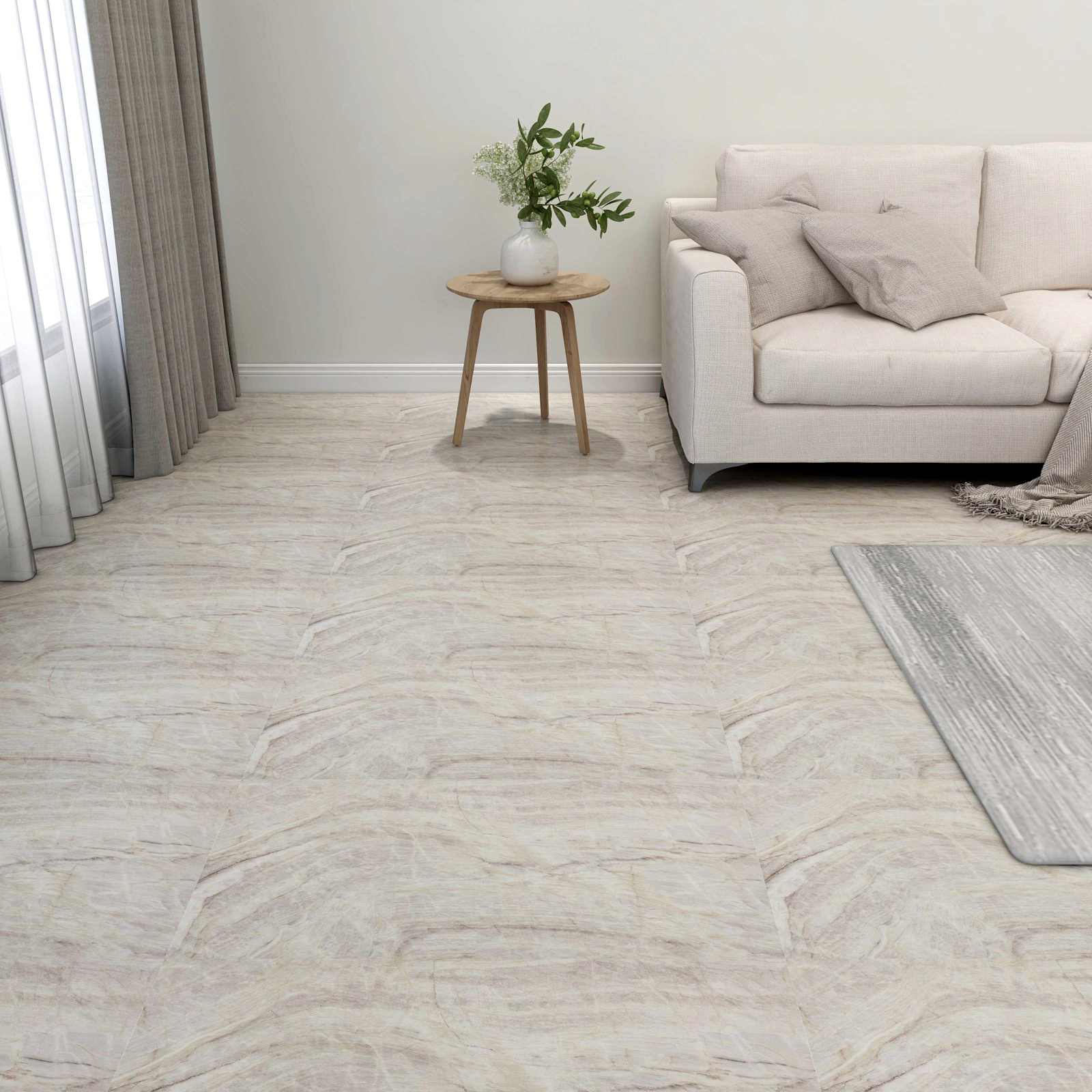 Põrandaplaadid Pruun ja beež 5,11 m² 55 tk PVC