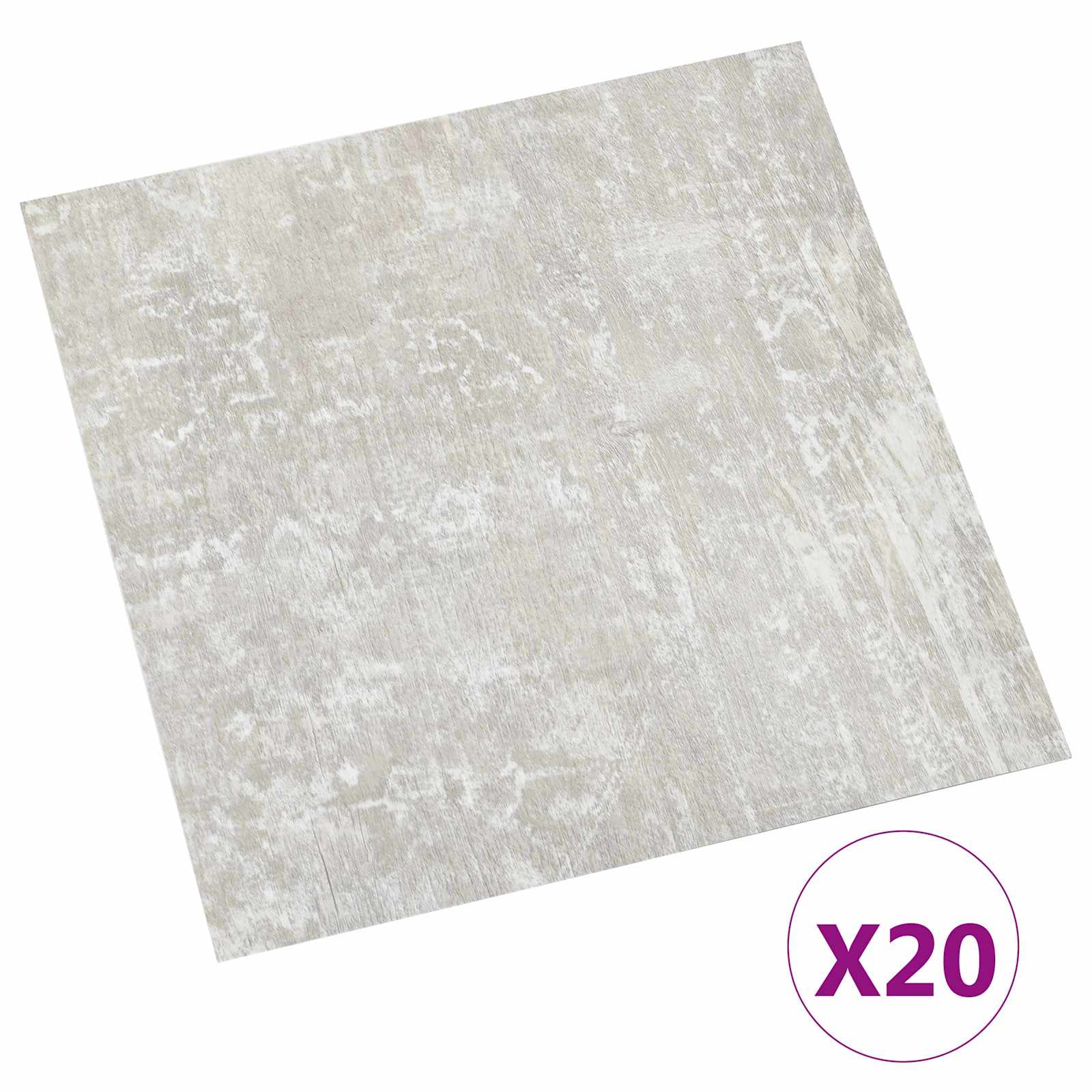 Isekinnevad Põrandaplaadid Helehall 30,5 x 30,5 cm 20 tk PVC
