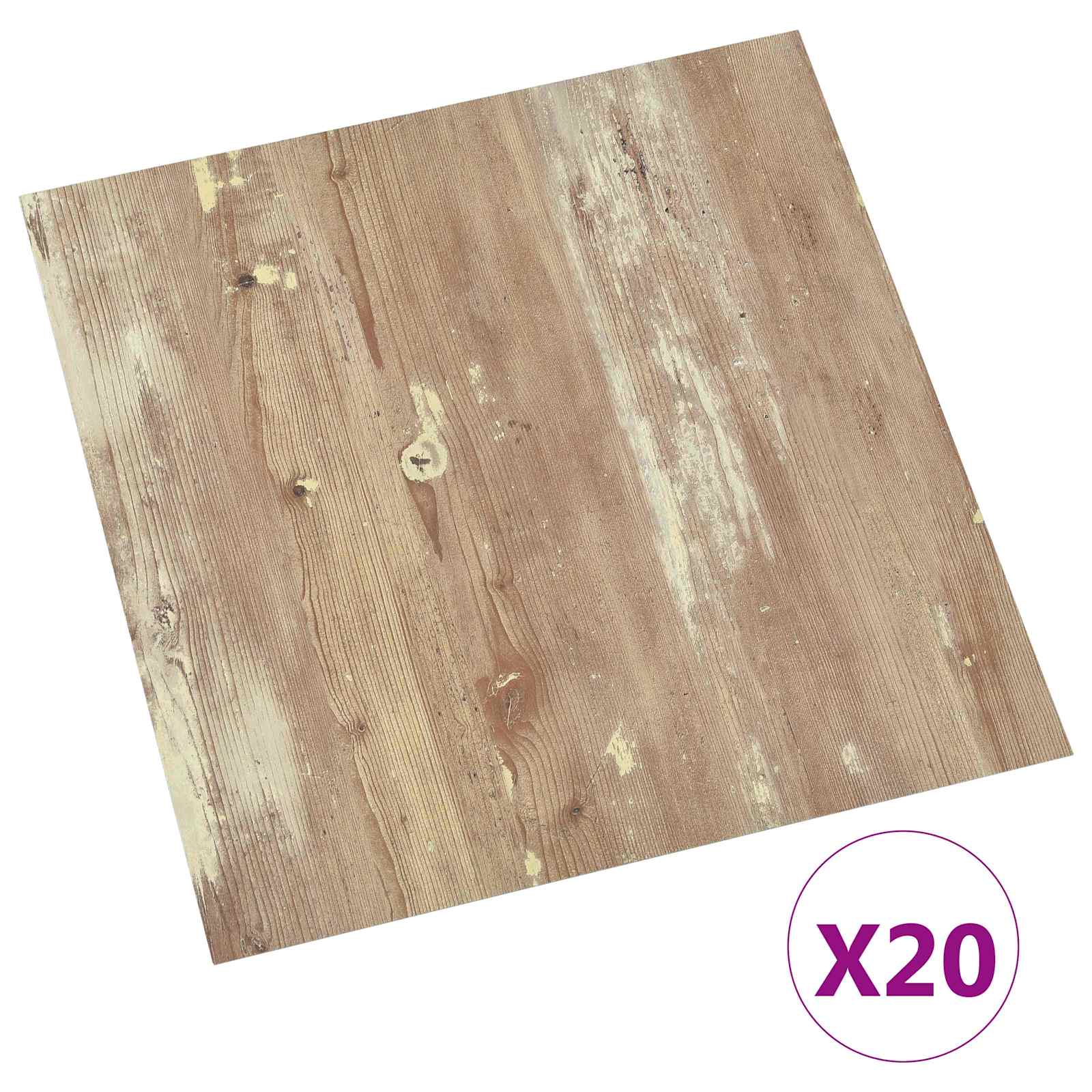 Isekinnevad Põrandaplaadid Pruun ja valge 30,5 x 30,5 cm 20 tk