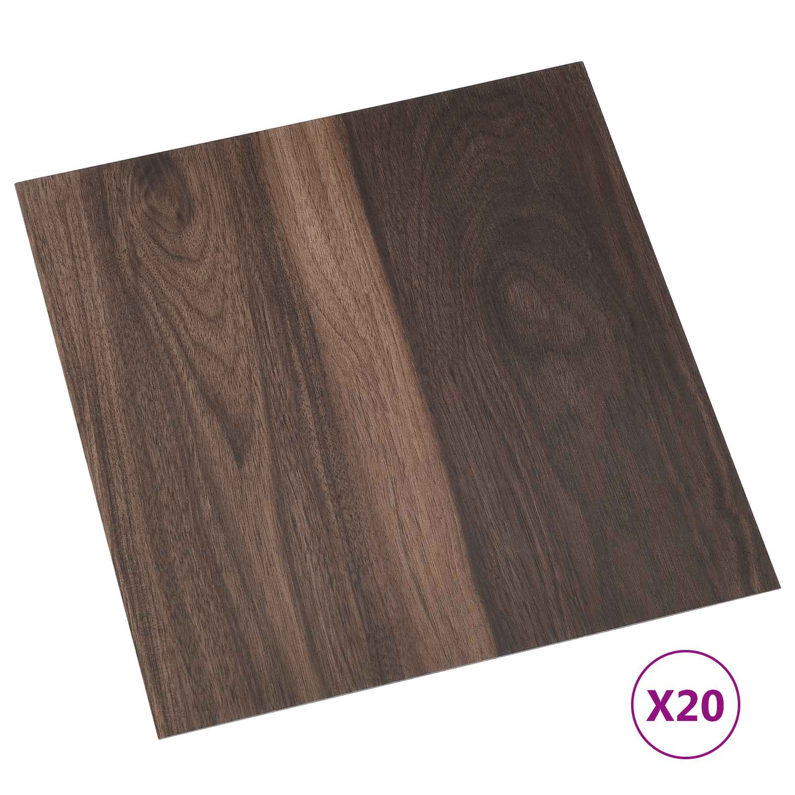 Isekinnevad Põrandaplaadid Tume pruun 30,5 x 30,5 cm 20 tk PVC