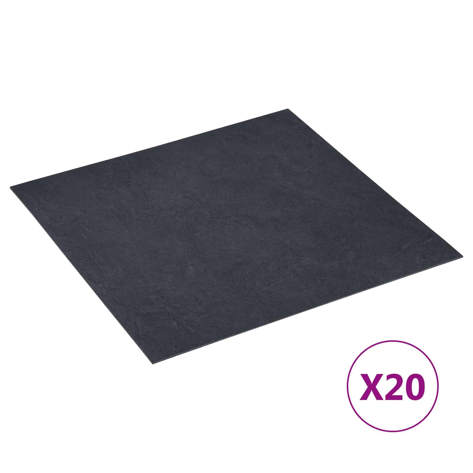 Isekinnevad Põrandaplaadid Must Marmor 30,5 x 30,5 cm 20 tk PVC