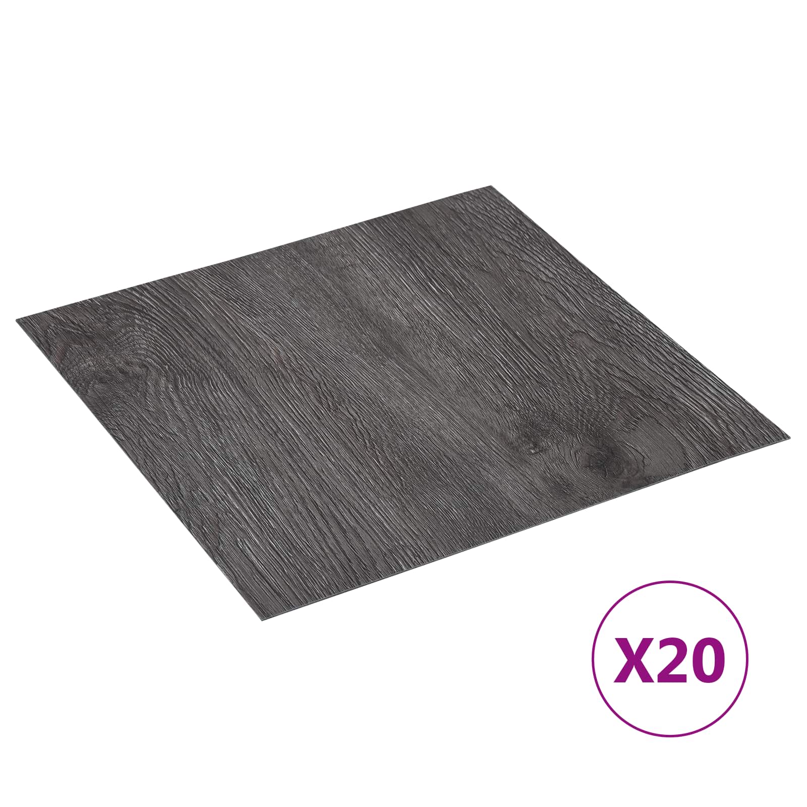Isekinnevad Põrandaplaadid Tumepruun ja Must 30,5 x 30,5 cm