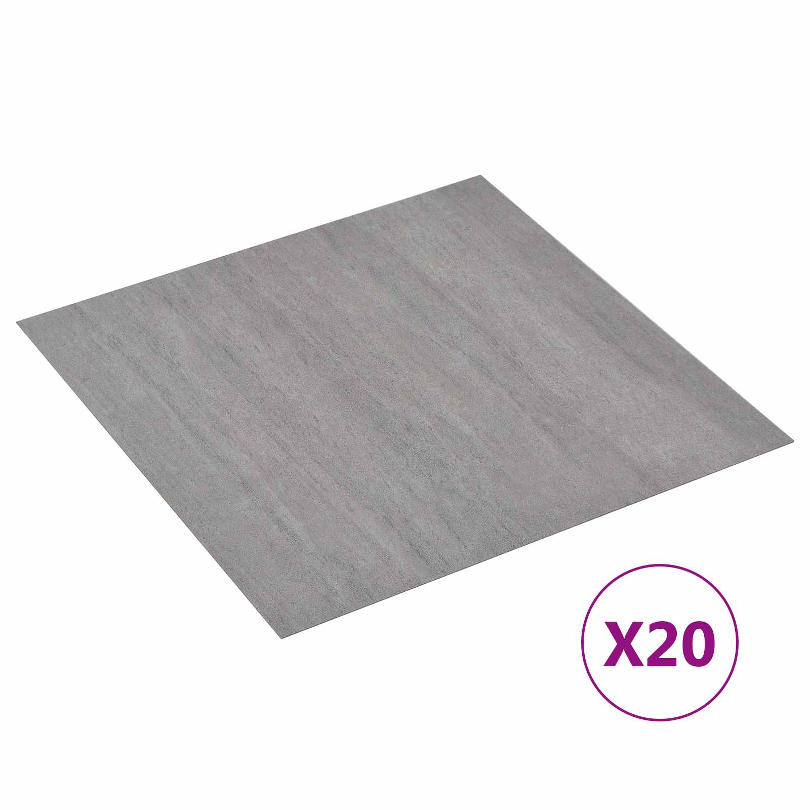 Isekinnevad Põrandaplaadid Halli ja puidu 30,5 x 30,5 cm 20 tk
