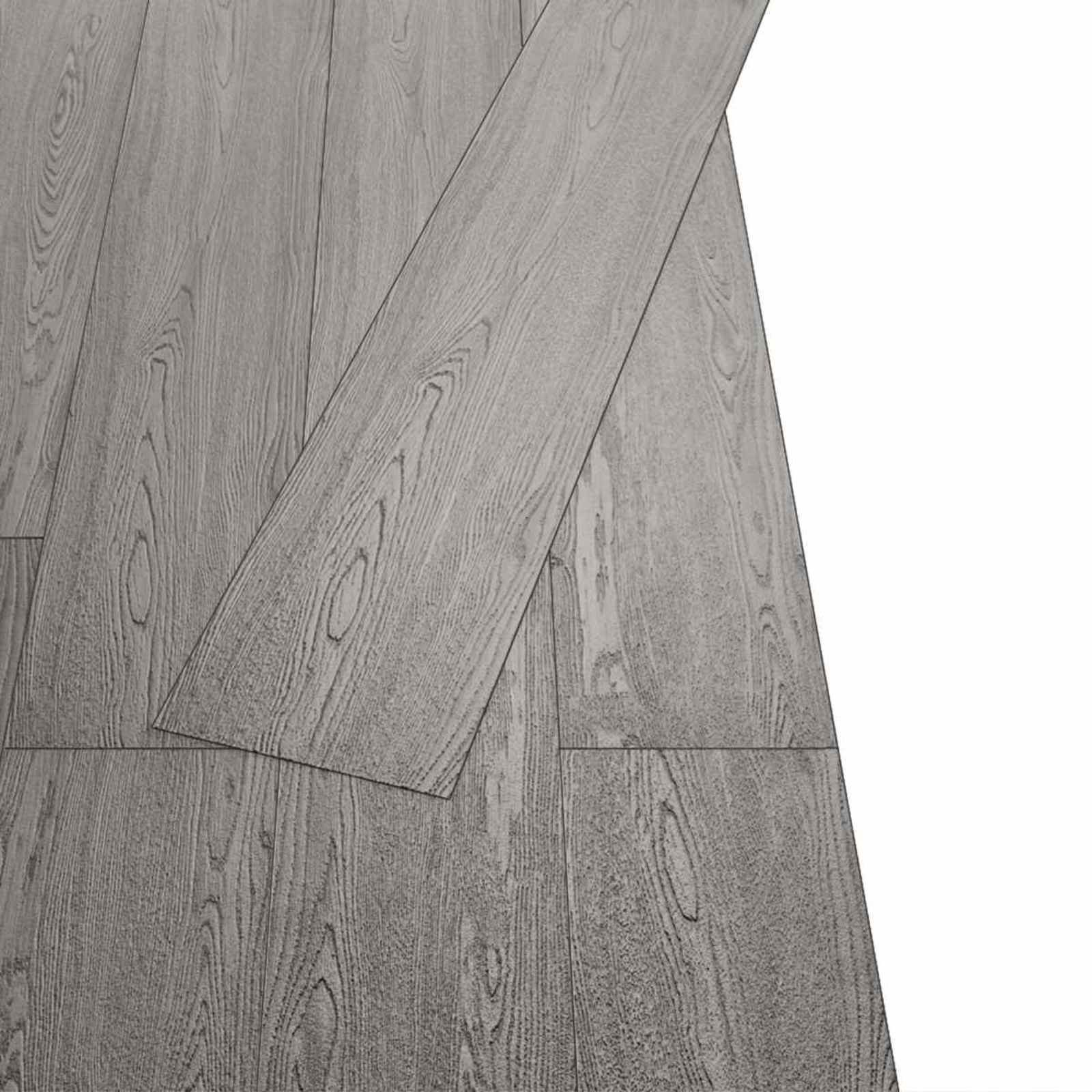 Iseliimuvad PVC Plankpõrandad Tumehall 30,5 x 61 cm 28 tk PVC