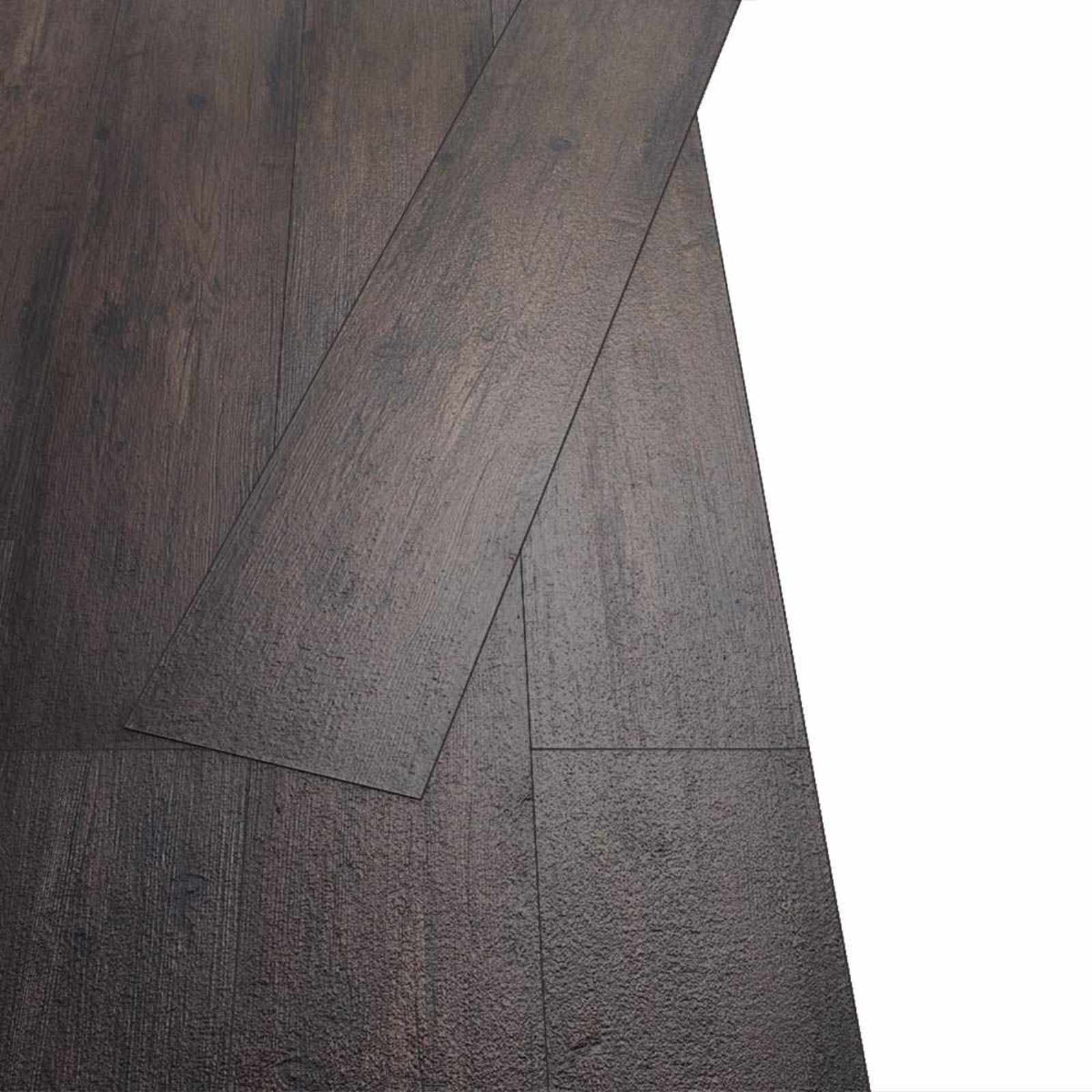 Iseliimuvad PVC Plankpõrandad Tume pruun 30,5 x 61 cm 28 tk PVC