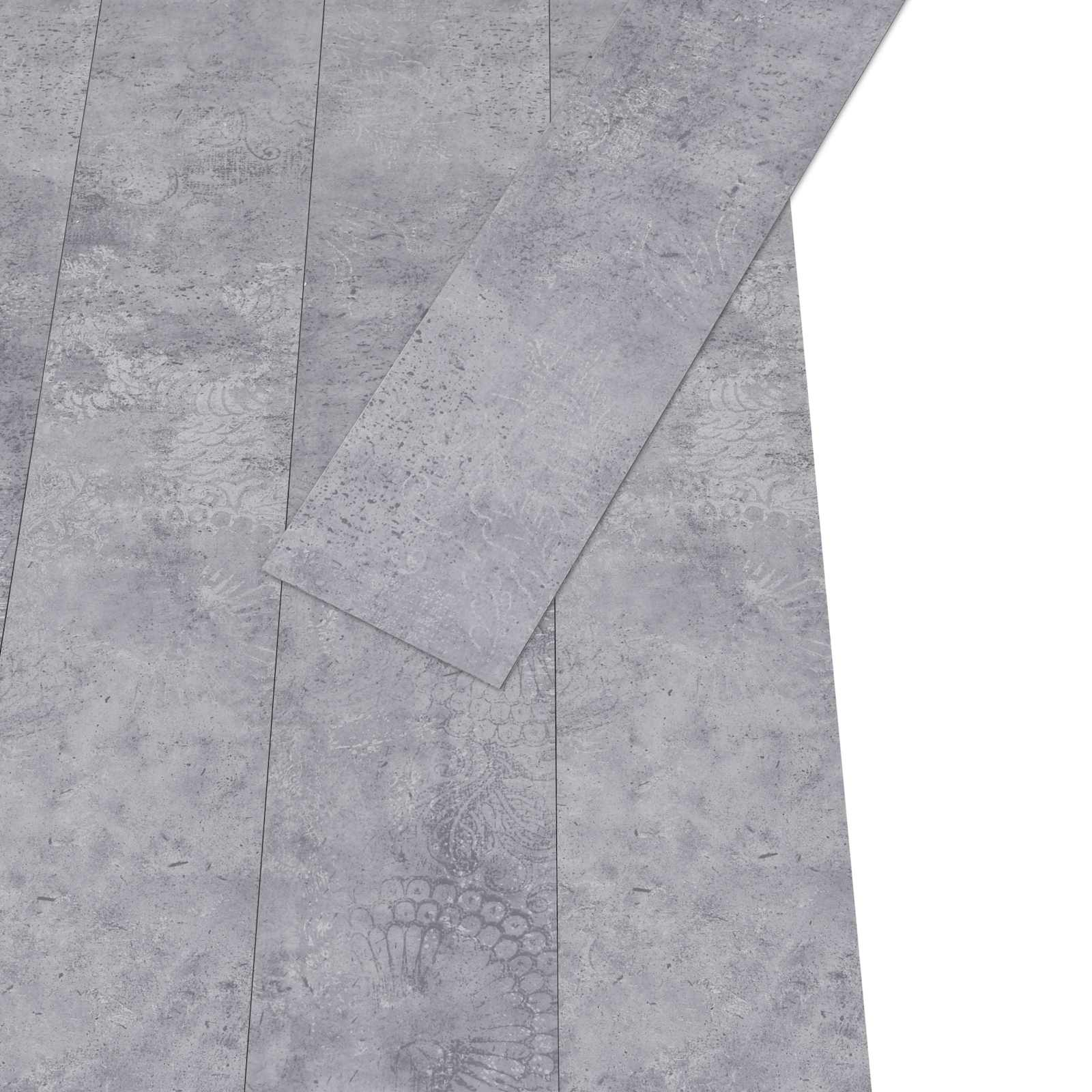 Iseliimuvad PVC Plankpõrandad Tsemendi hall 30,5 x 61 cm 28 tk