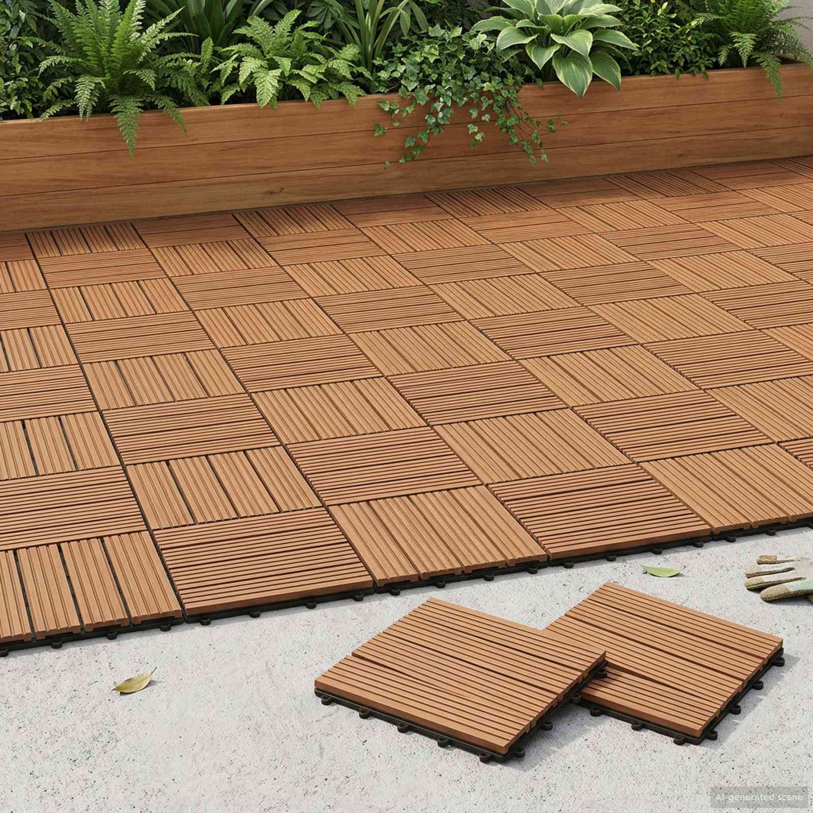 Terrassiplaat 11 tk Pruun 30 x 30 cm WPC