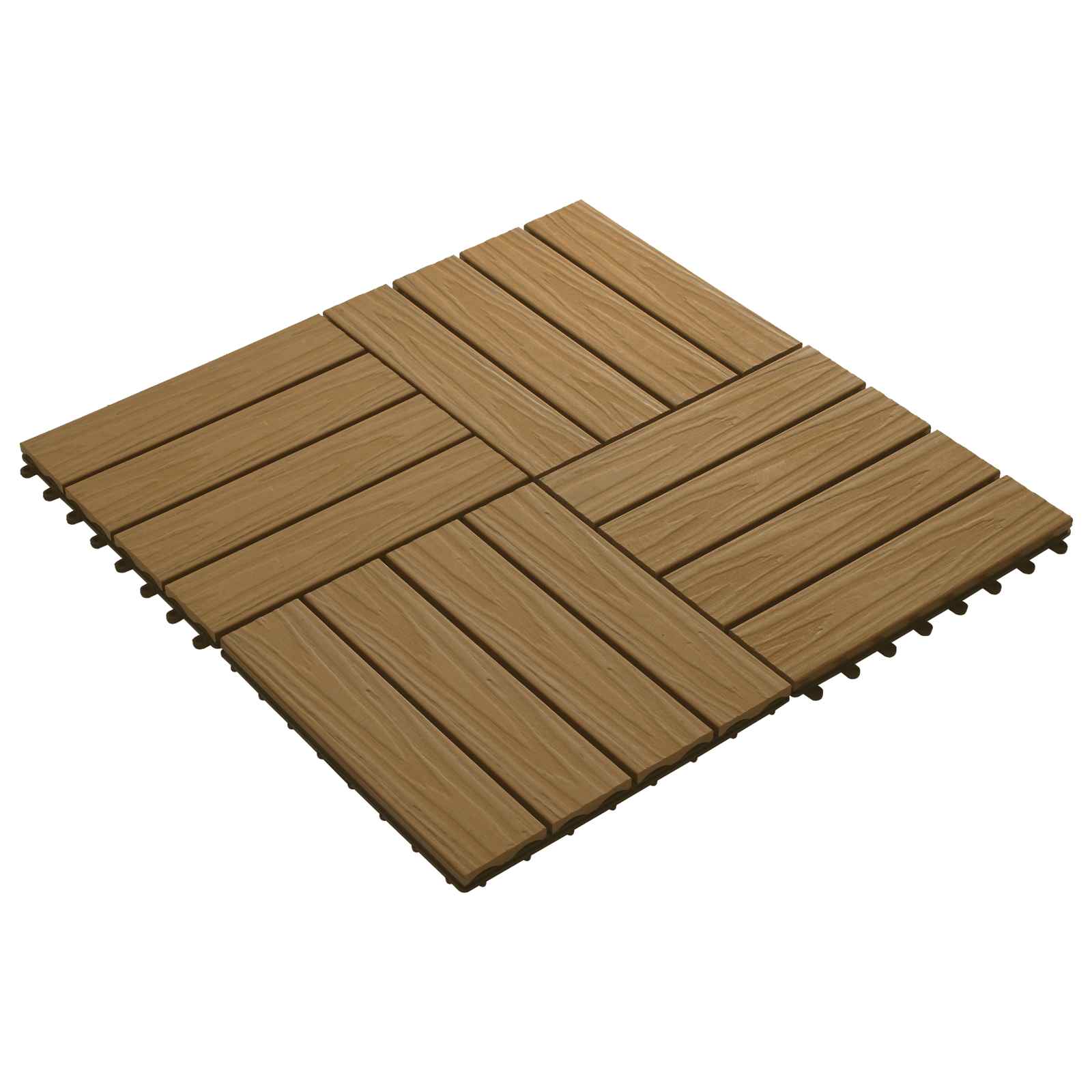 Terrassiplaat 3D disain 11 tk Tiikpuu 30 x 30 cm WPC