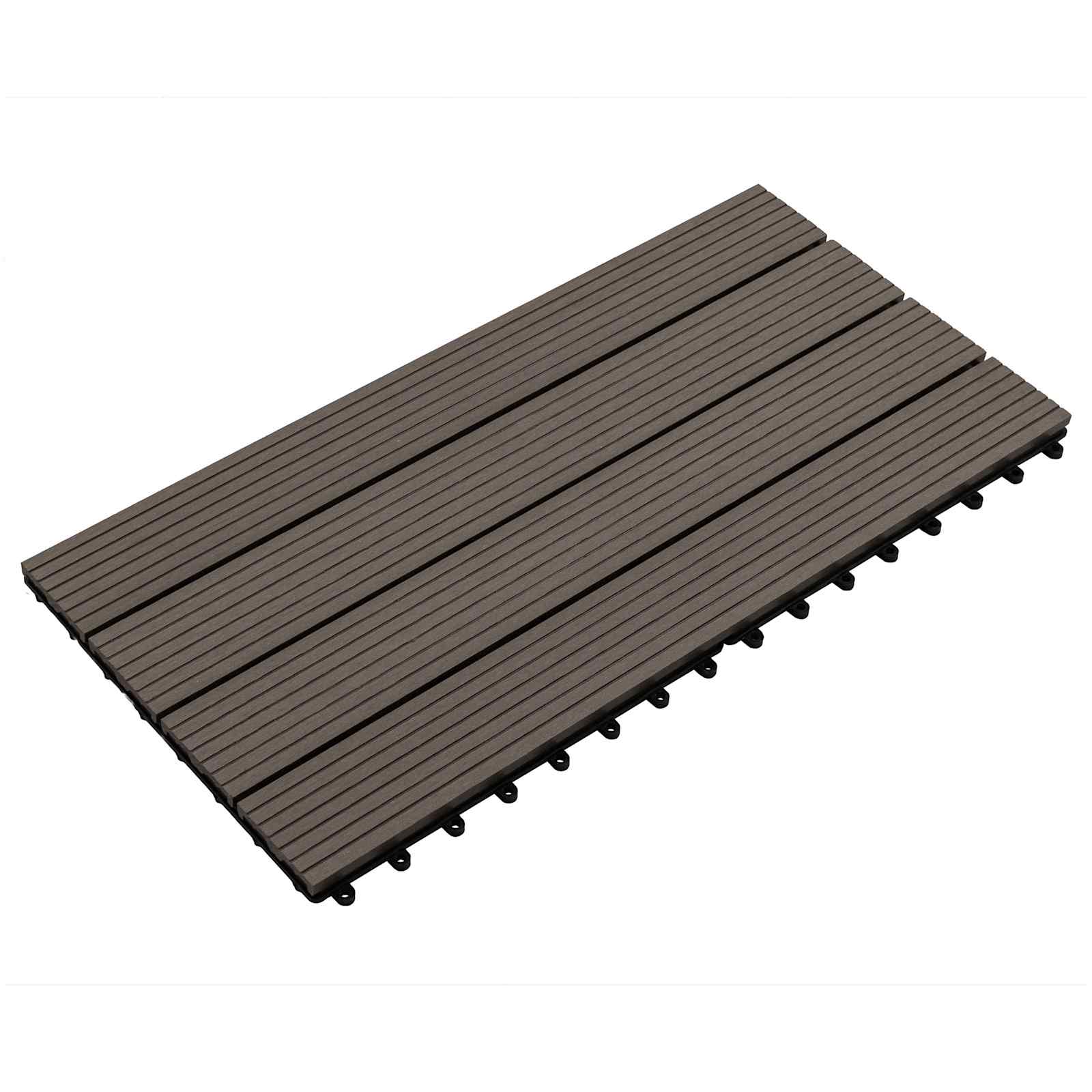 Terrassiplaat 6 tk Tume pruun 60 x 30 cm WPC
