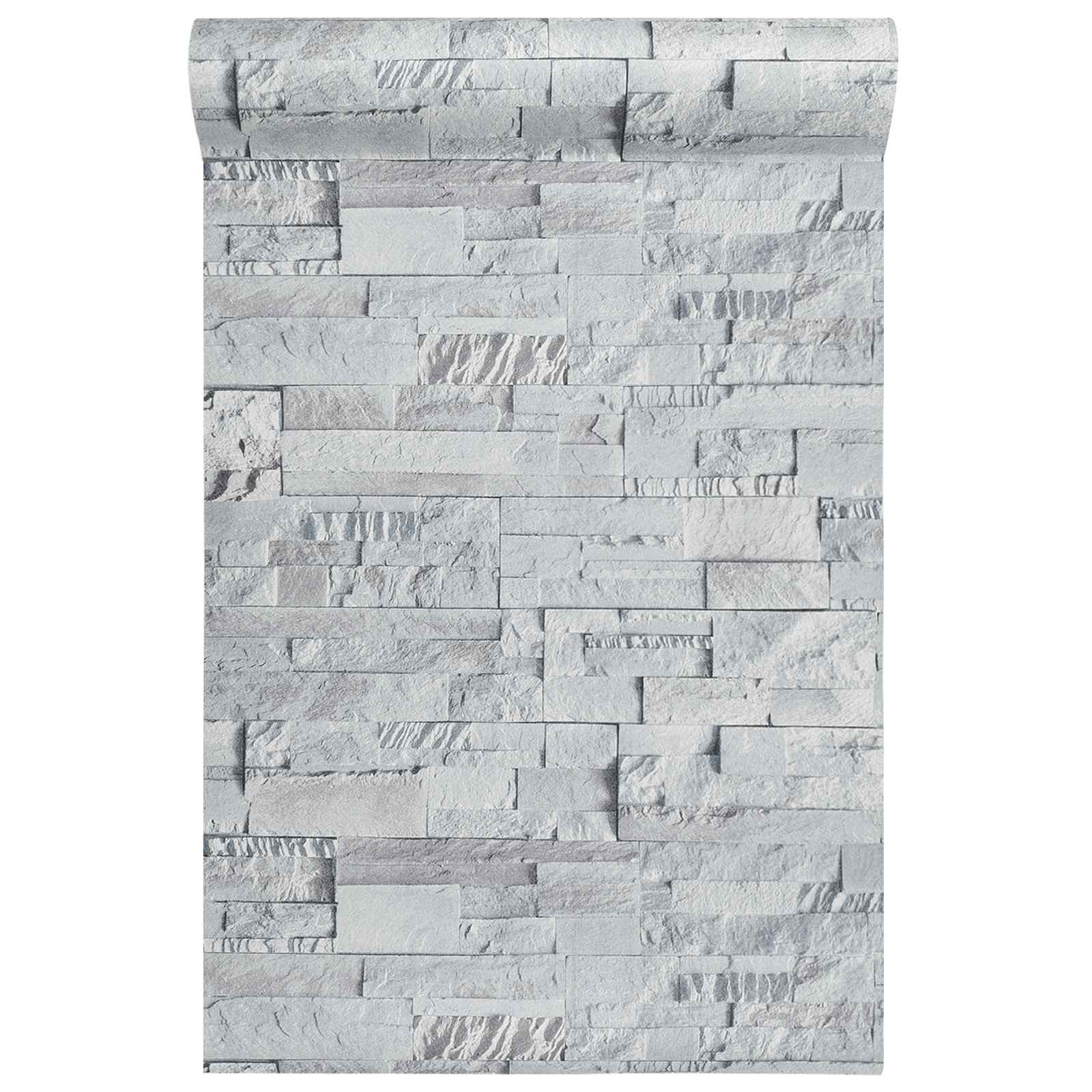 3D Kivi Tapeet Helehall 10 x 0,53 m Kootaud Kanga