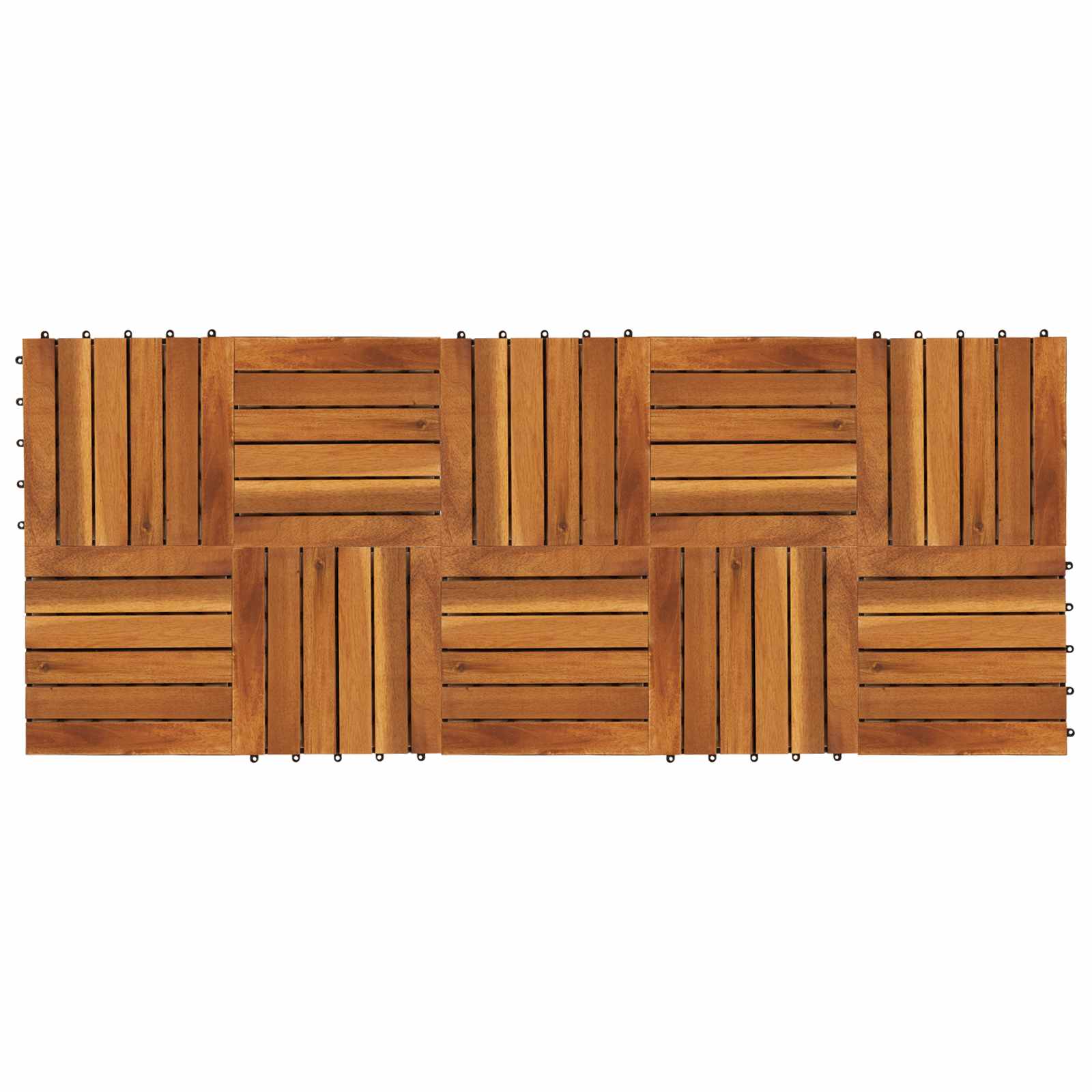 Terrassiplaat 10 tk Pruun 30 x 30 cm Akaatsia puit