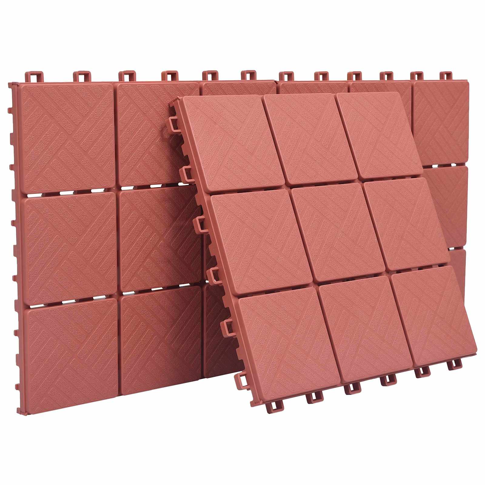 Terrassiplaat 10 tk Punane 30,5 x 30,5 x 2,2 cm Polüpropüleen
