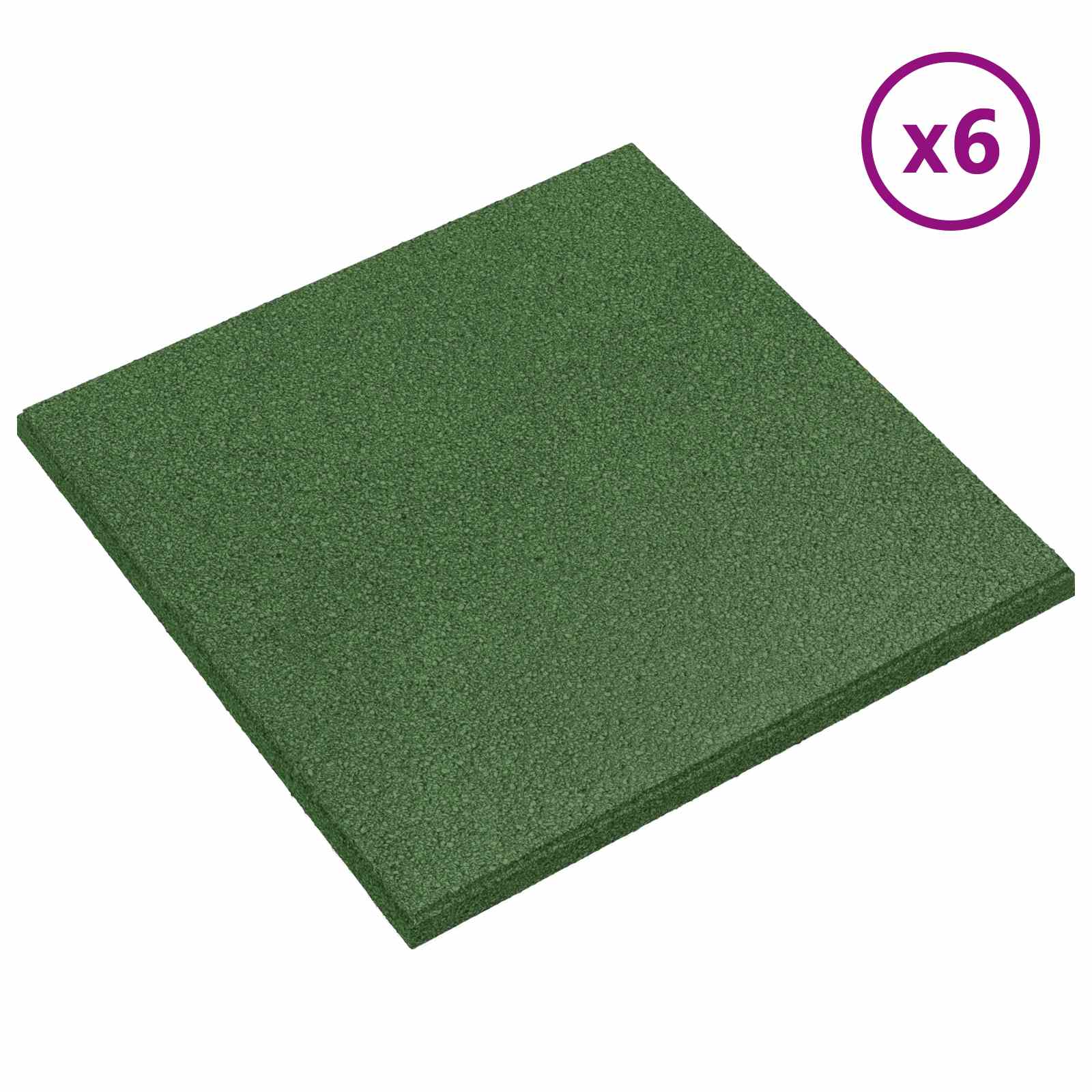 Kukkumise kaitse plaadid 6 tk Roheline 50 x 50 cm Kumm