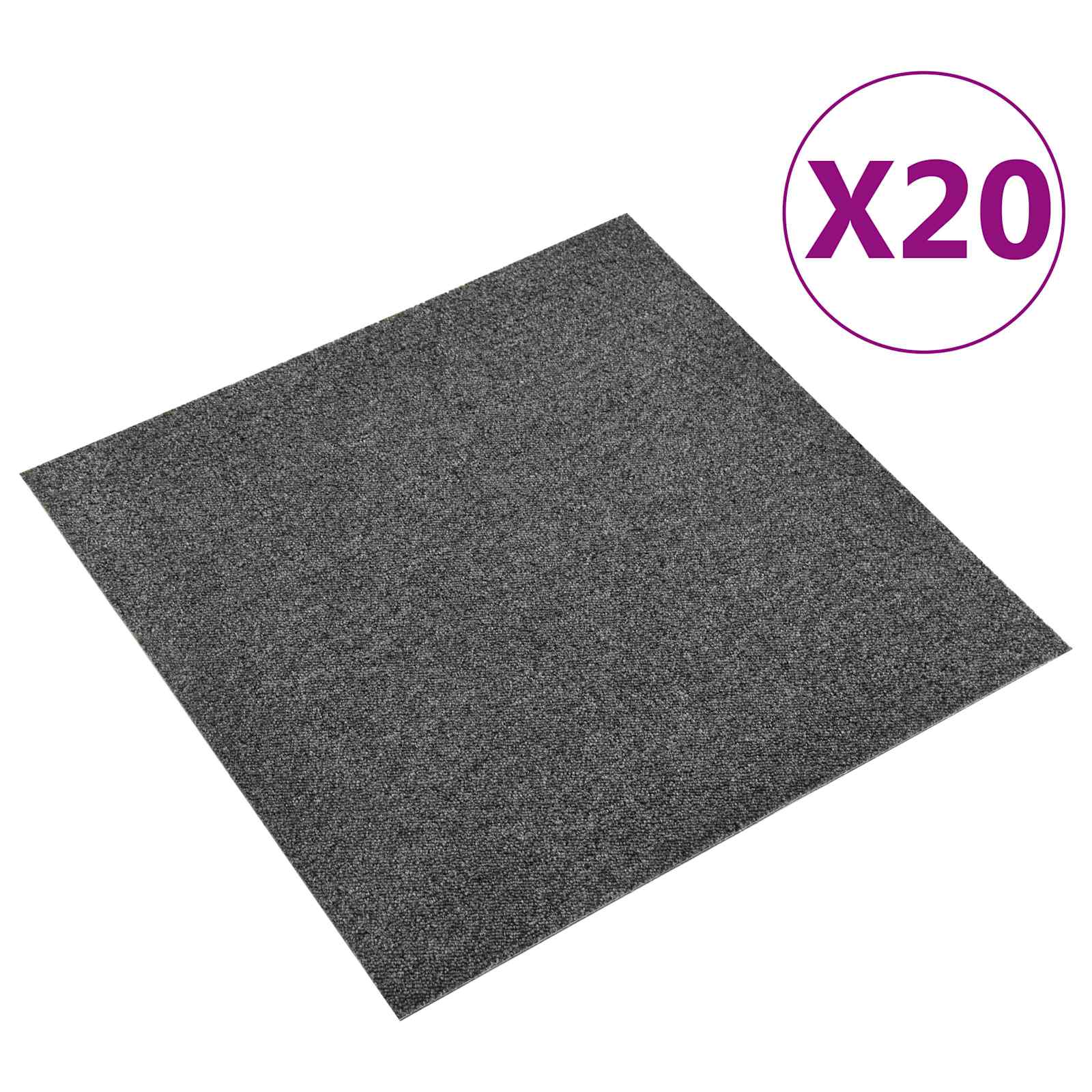 Vaip 20 tk Antratsiit 50 x 50 cm 100% polüpropüleen