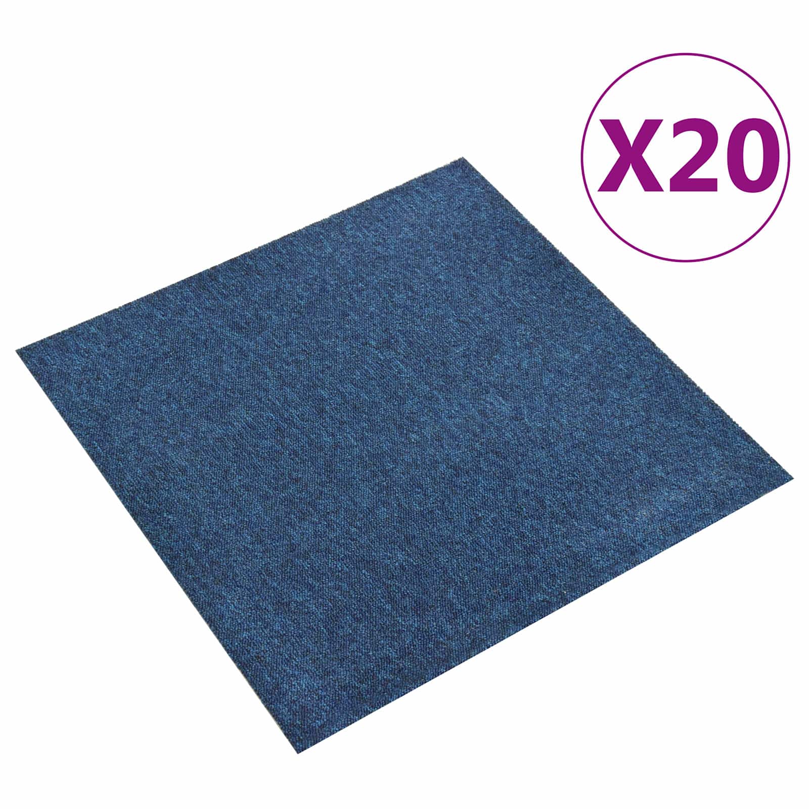 Vaip 20 tk Tumesinine 50 x 50 cm 100% polüpropüleen
