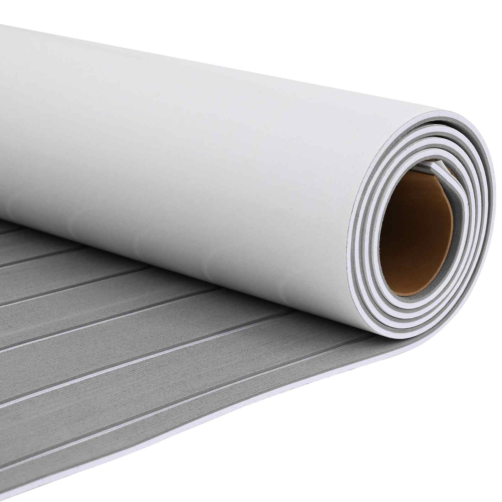 Paadi matt Triibuline Helehall ja valge 240 x 90 cm EVA