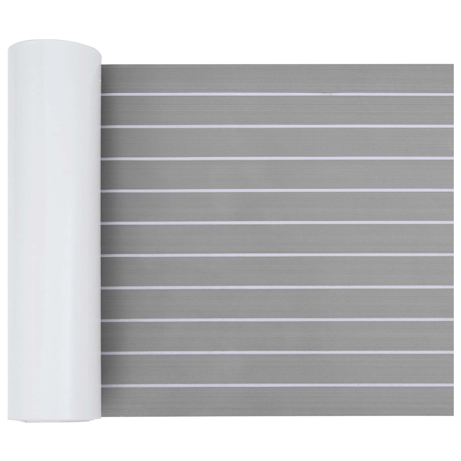 Paadi matt Triibuline Helehall ja valge 240 x 60 cm EVA