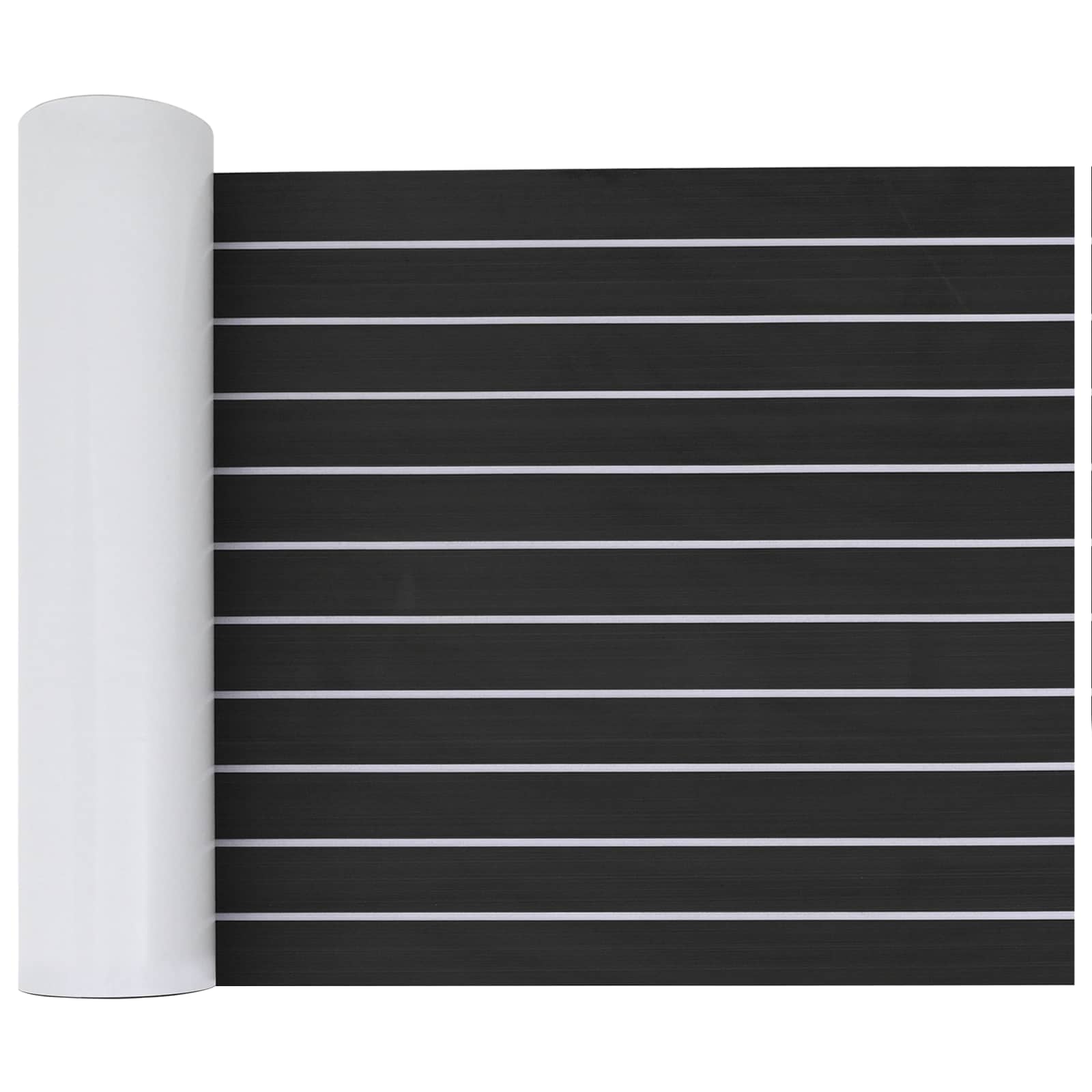 Paadi matt Triibuline Tumehall ja Valge 240 x 60 cm EVA