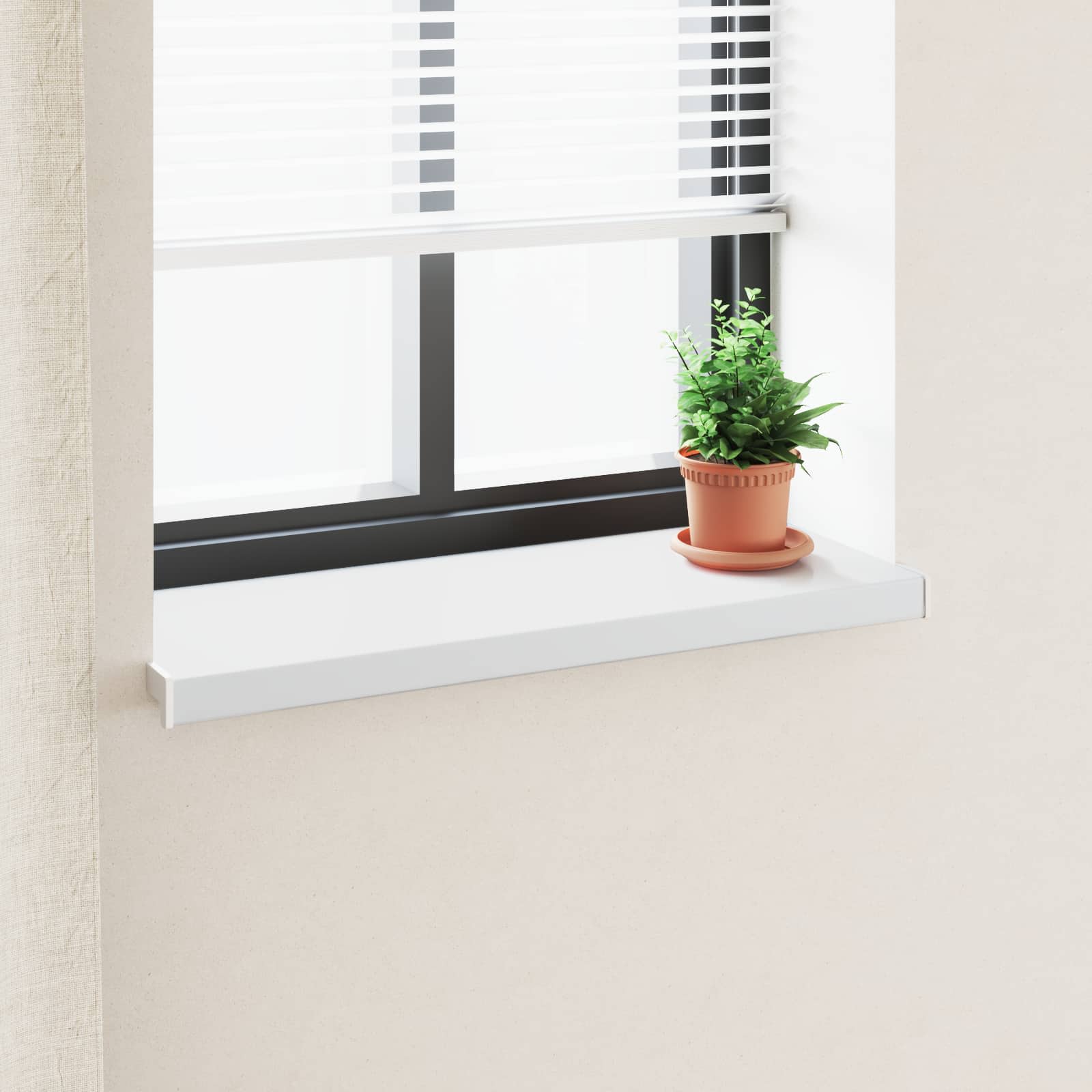 Akna aluskate Valge 100 x 30 x 4,5 cm PVC